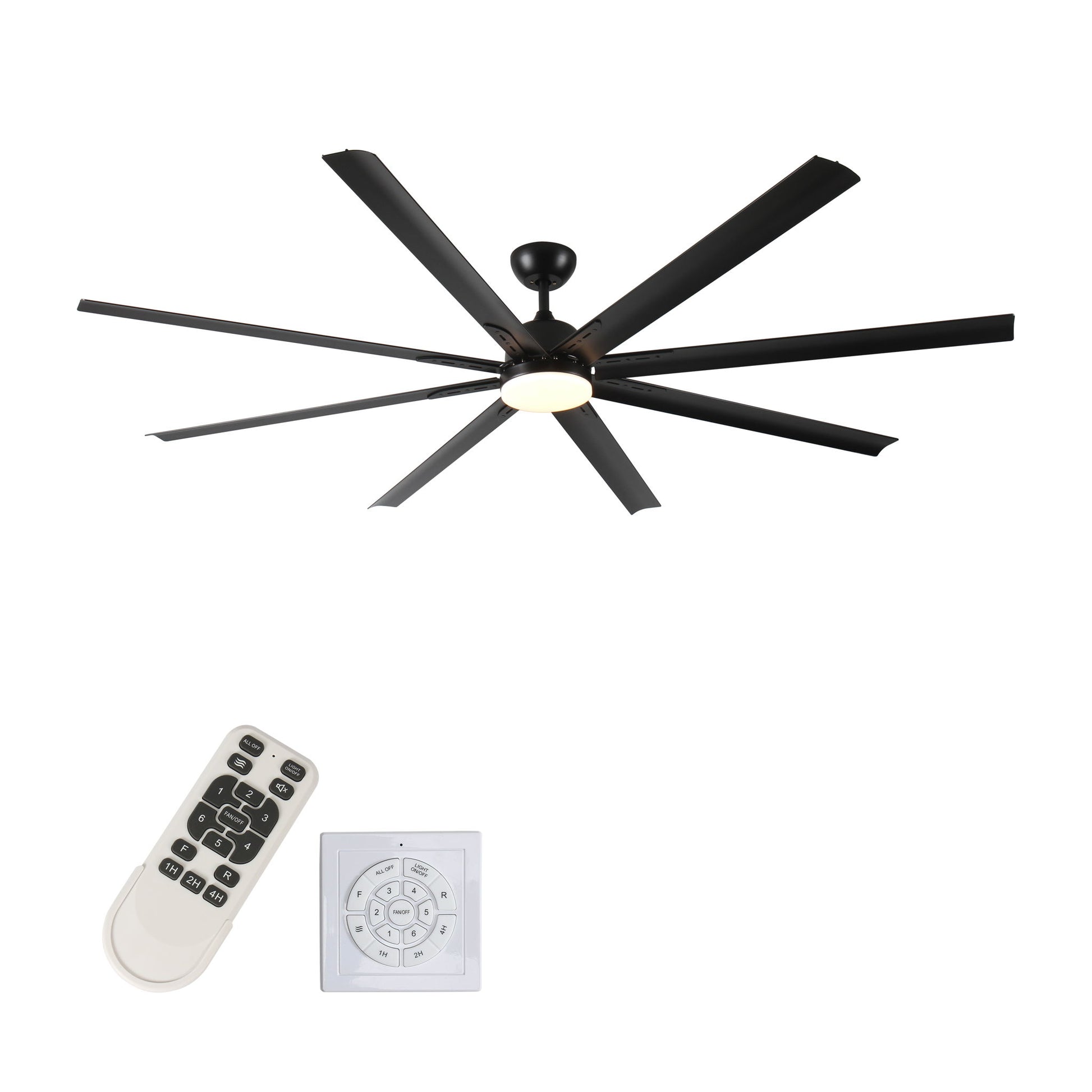 Super Large Black Ceiling Fan With Remote Control - Black - Best Buy Furniture