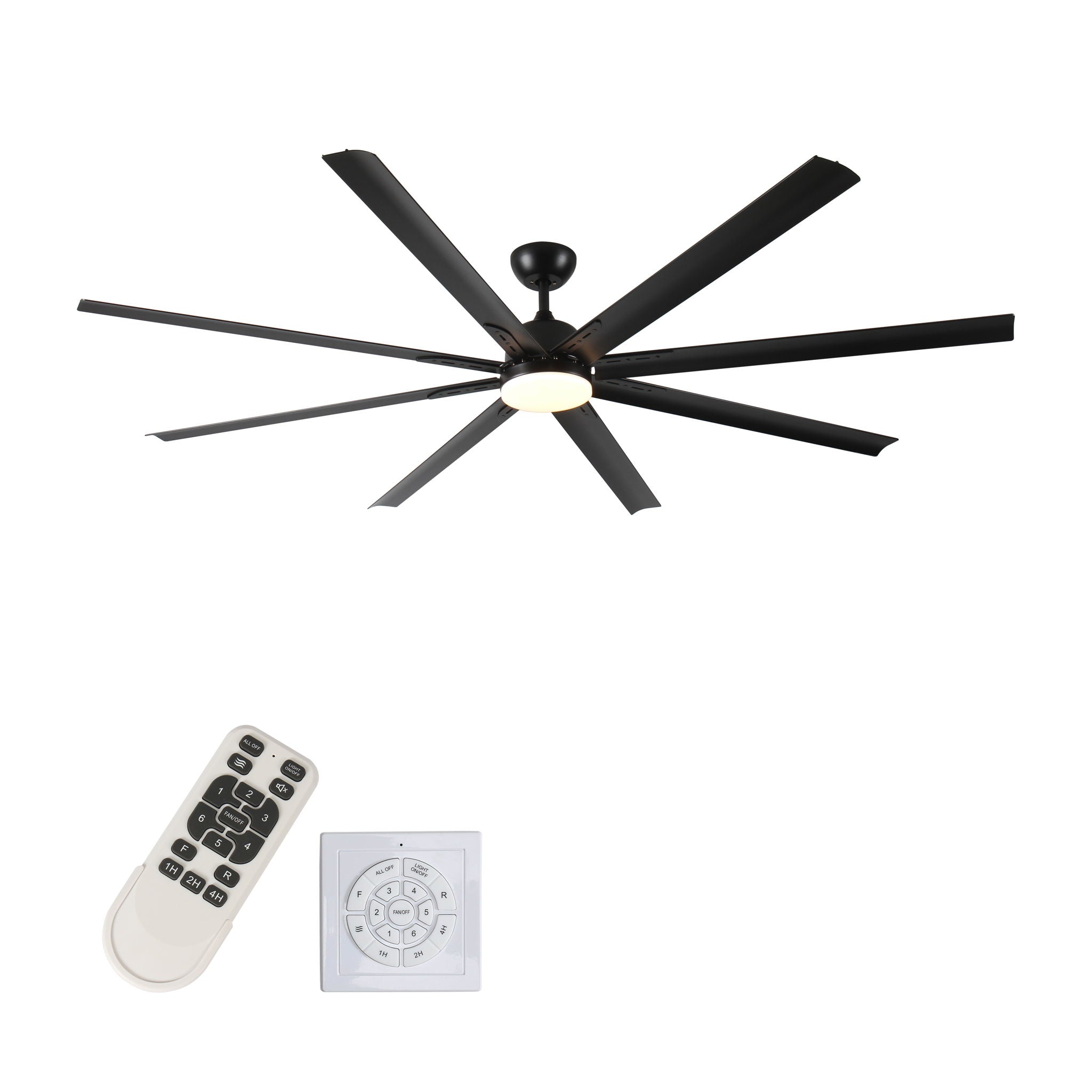 Super Large Black Ceiling Fan With Remote Control - Black - Best Buy Furniture