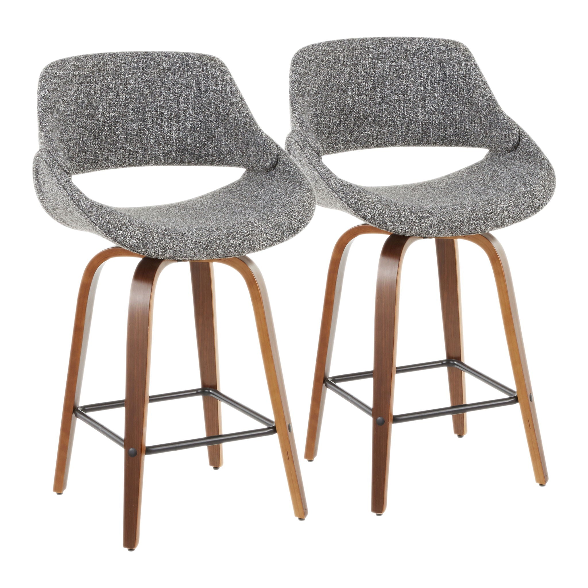 Fabrico - Mid-Century Modern, Counter Stool (Set of 2) - Best Buy Furniture