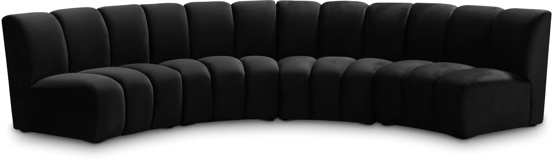 Infinity - 4 Piece Velvet Modular Sectional - Best Buy Furniture