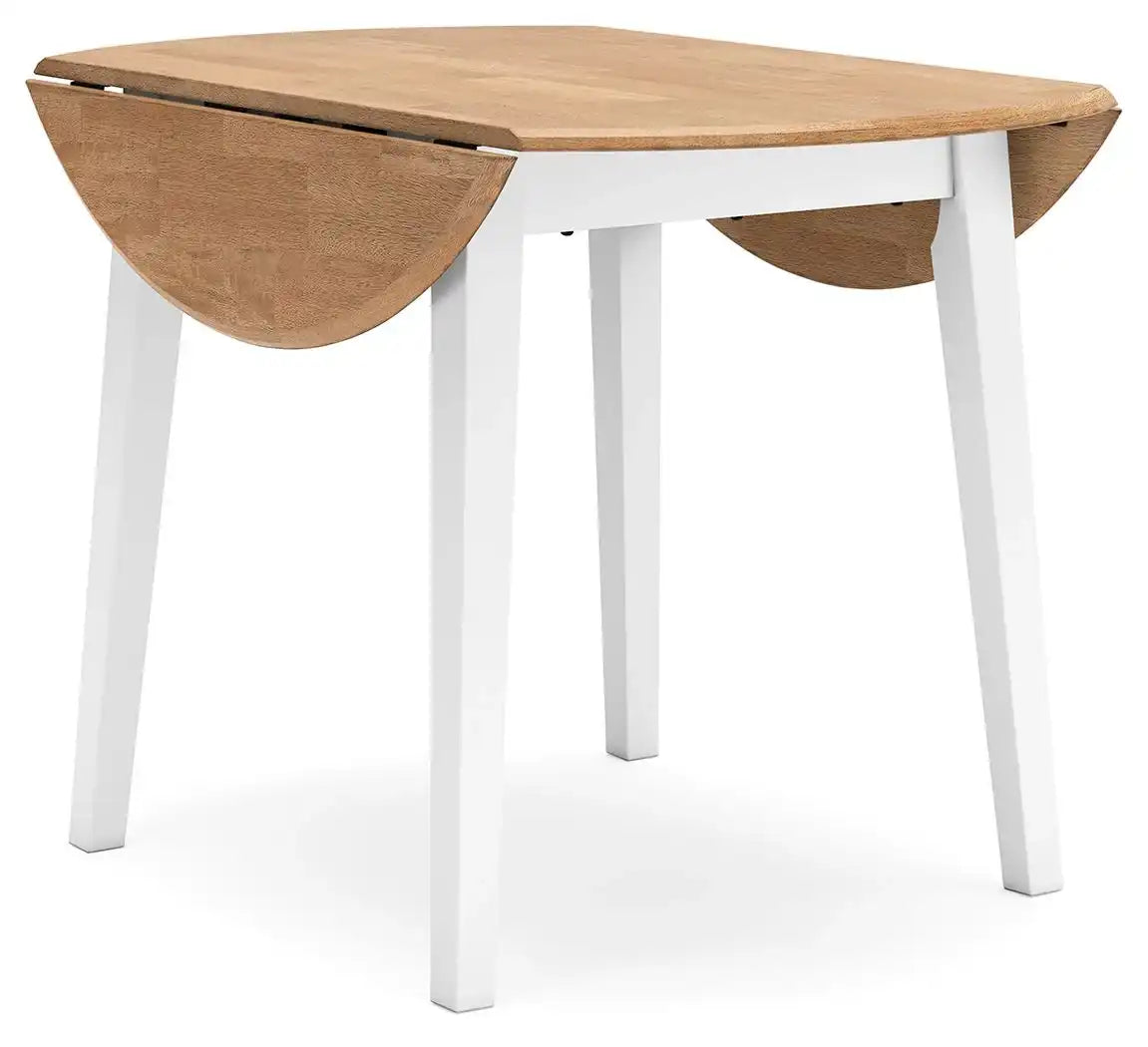 Gesthaven - Round Dining Room Drop Leaf Table Set - Best Buy Furniture
