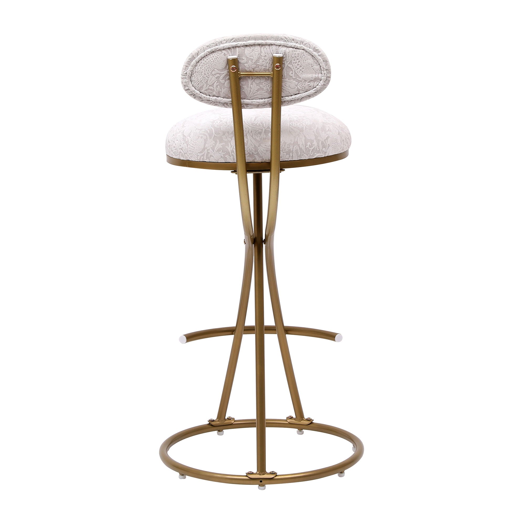 Round Print Bar Stools Upholstered Chairs For Kitchen (Set of 2) - Best Buy Furniture