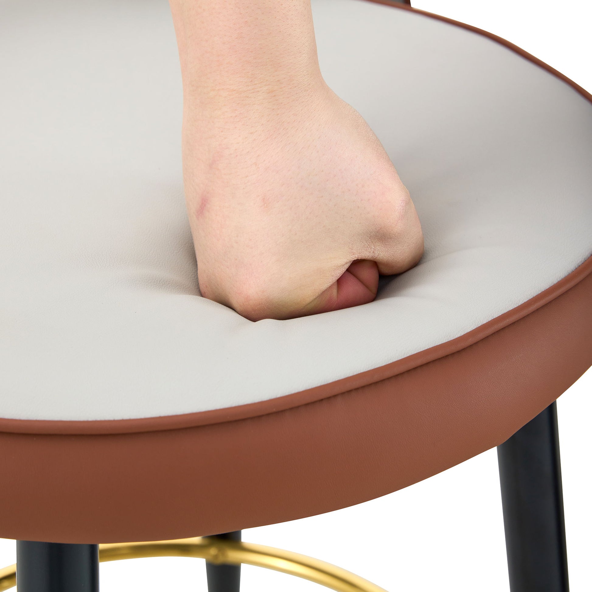 Upholstered Rotatable Bar Chair With Metal Legs For Dining Room - Best Buy Furniture