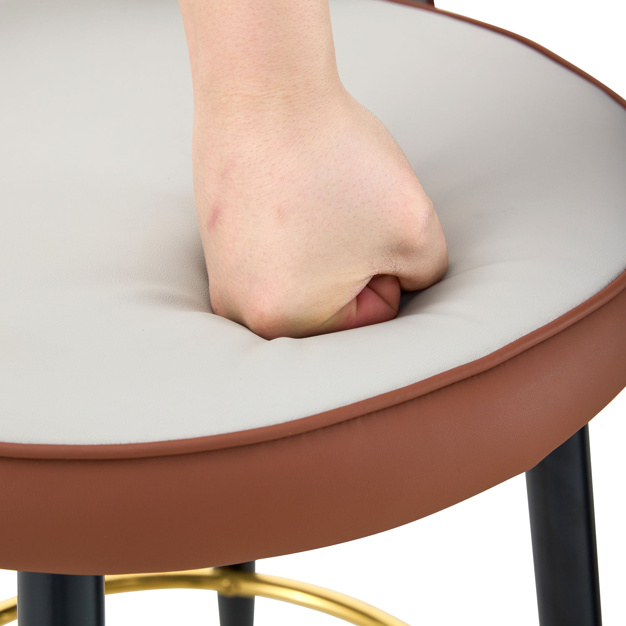 Upholstered Rotatable Bar Chair With Metal Legs For Dining Room - Best Buy Furniture