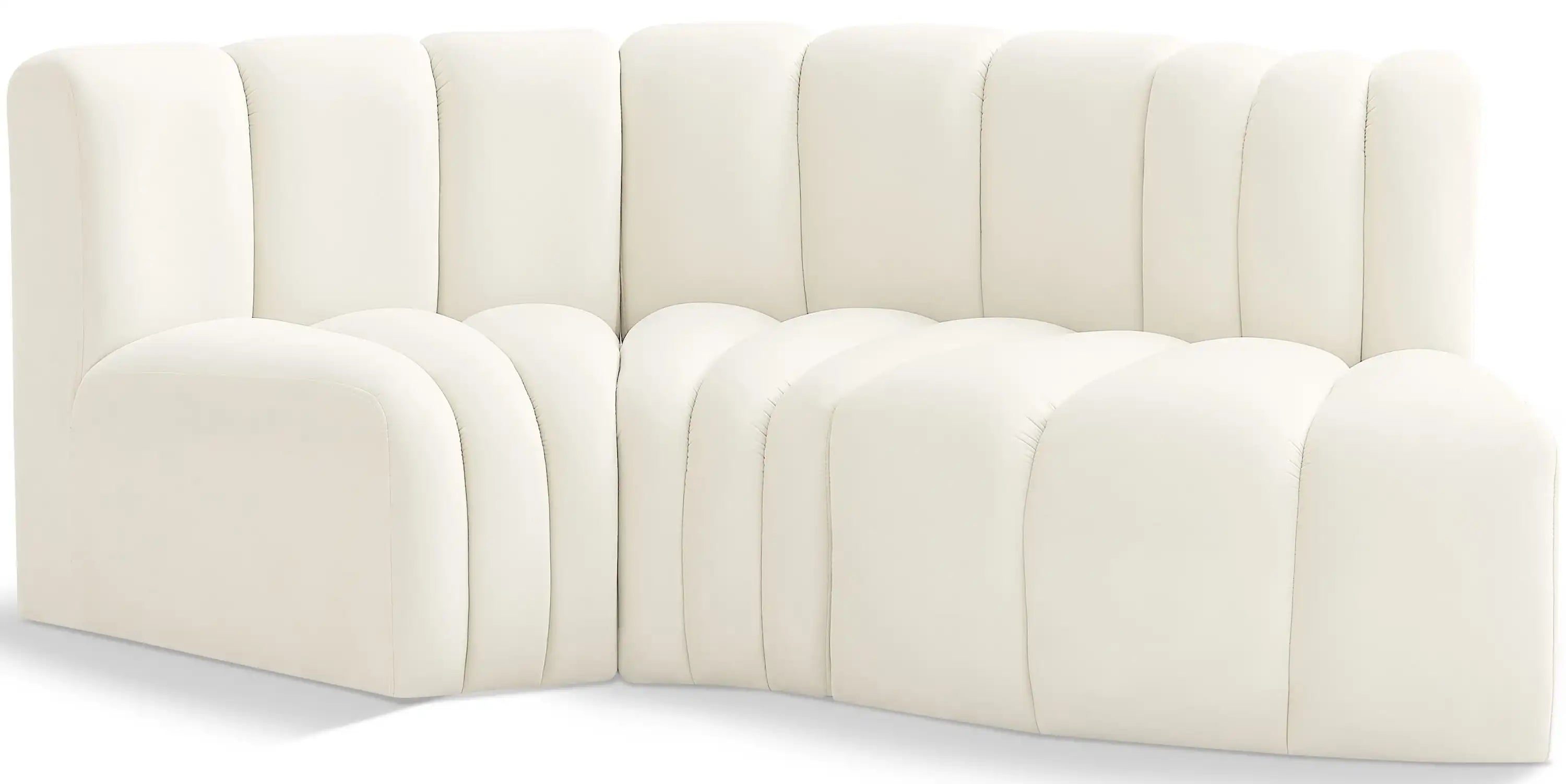 Arc - Velvet 3 Piece Modular L-Shaped Sofa - Best Buy Furniture