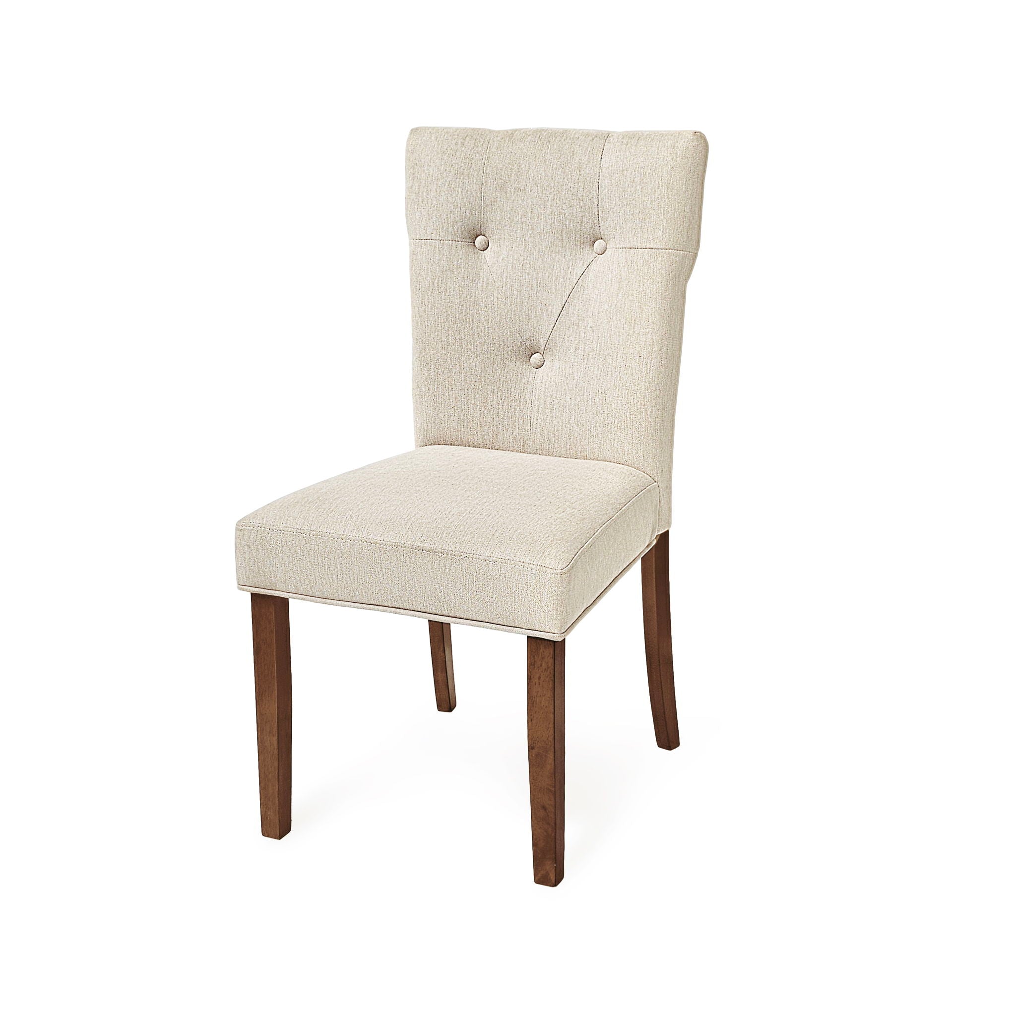 Modern Indoor Wood Dining Set With Chairs And Table, Rubber Wood, 6 Piece - Cream / Walnut - Best Buy Furniture