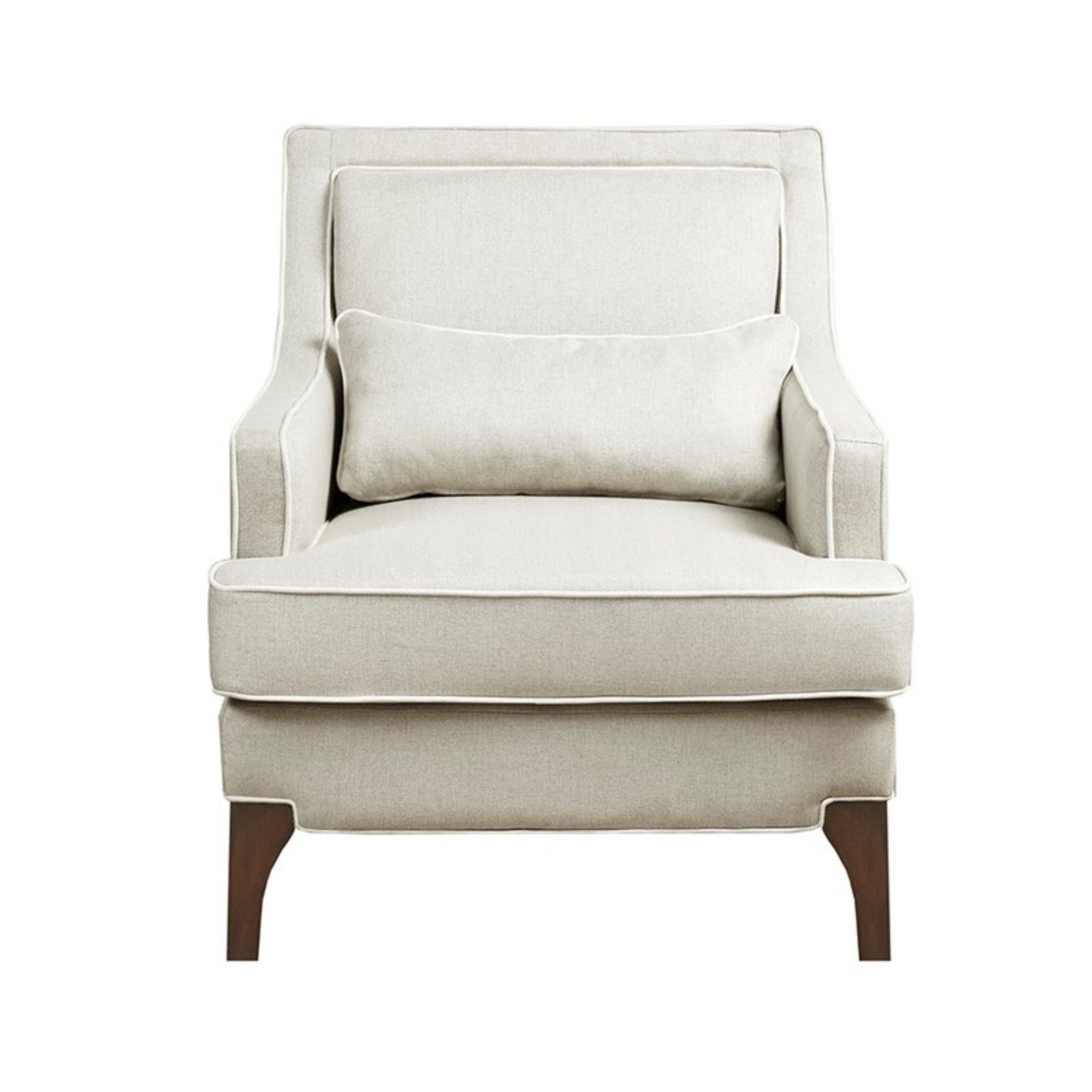 Refined - Arm Chair - Cream / Dark Brown - Best Buy Furniture