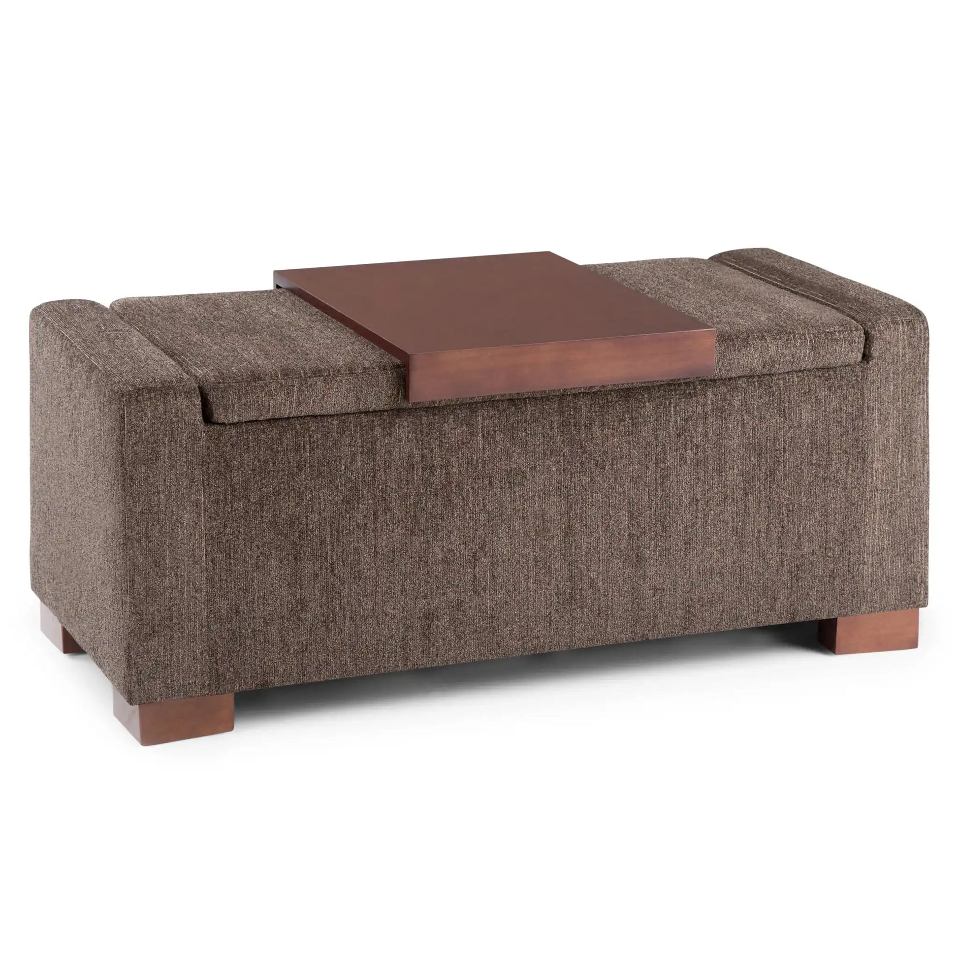 Bretton - Lift Top Storage Ottoman - Deep Umber Brown - Best Buy Furniture