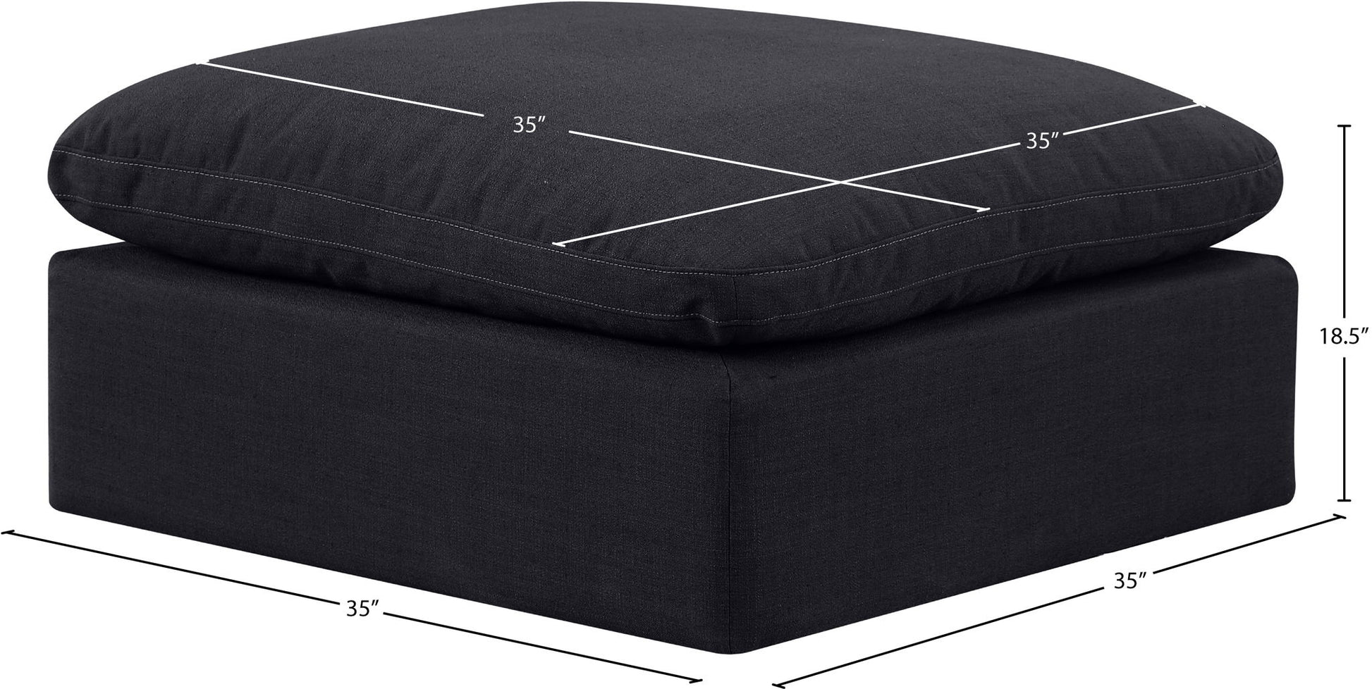 Indulge - Linen Ottoman - Best Buy Furniture
