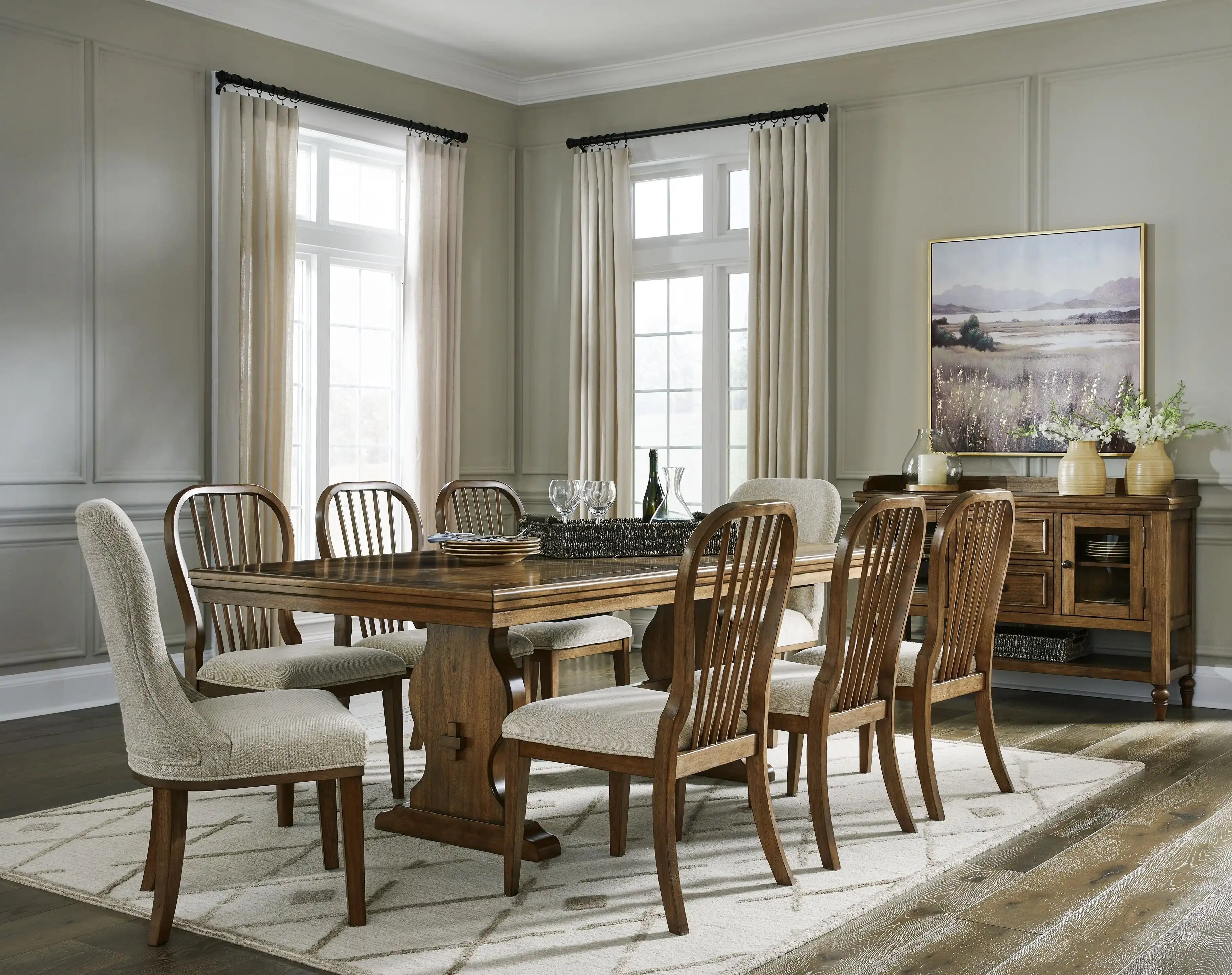Sturlayne - Rectangular Extension Table Set - Best Buy Furniture