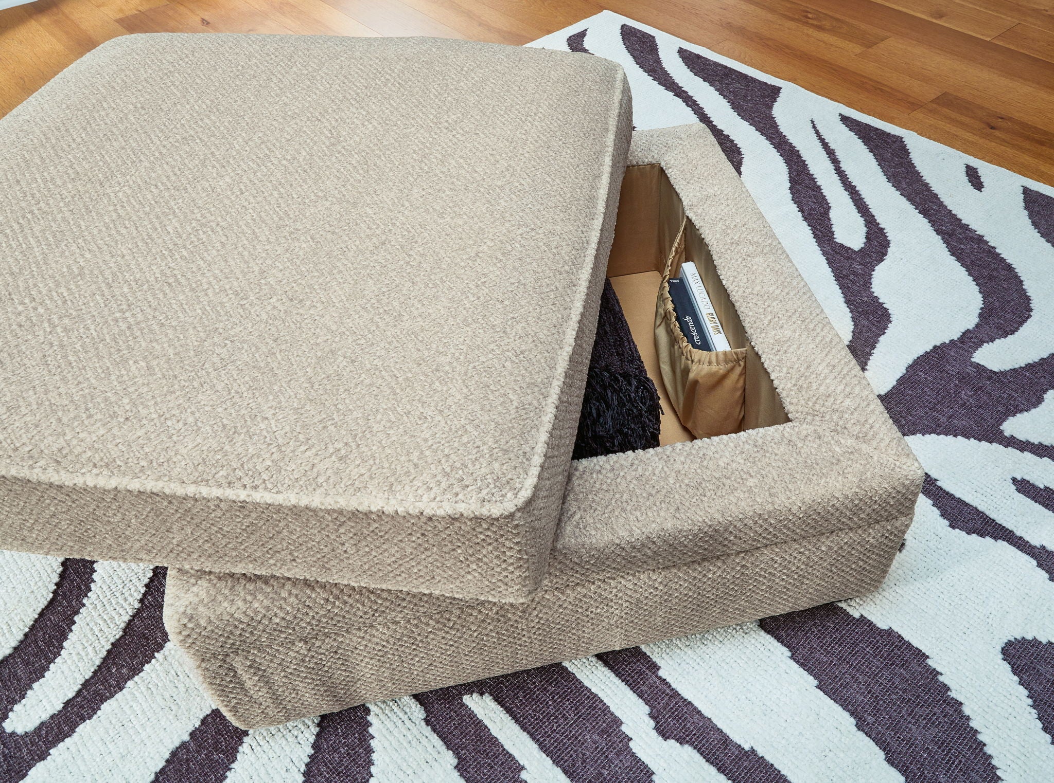 Calnita - Ottoman With Storage - Sisal - Best Buy Furniture