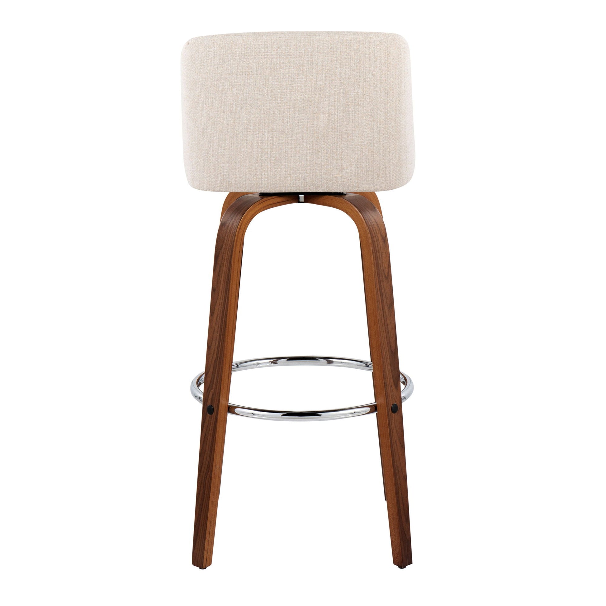 Toriano - Mid Century Modern Fixed Height, Barstool With Swivel With Round Footrest (Set of 2) - Best Buy Furniture