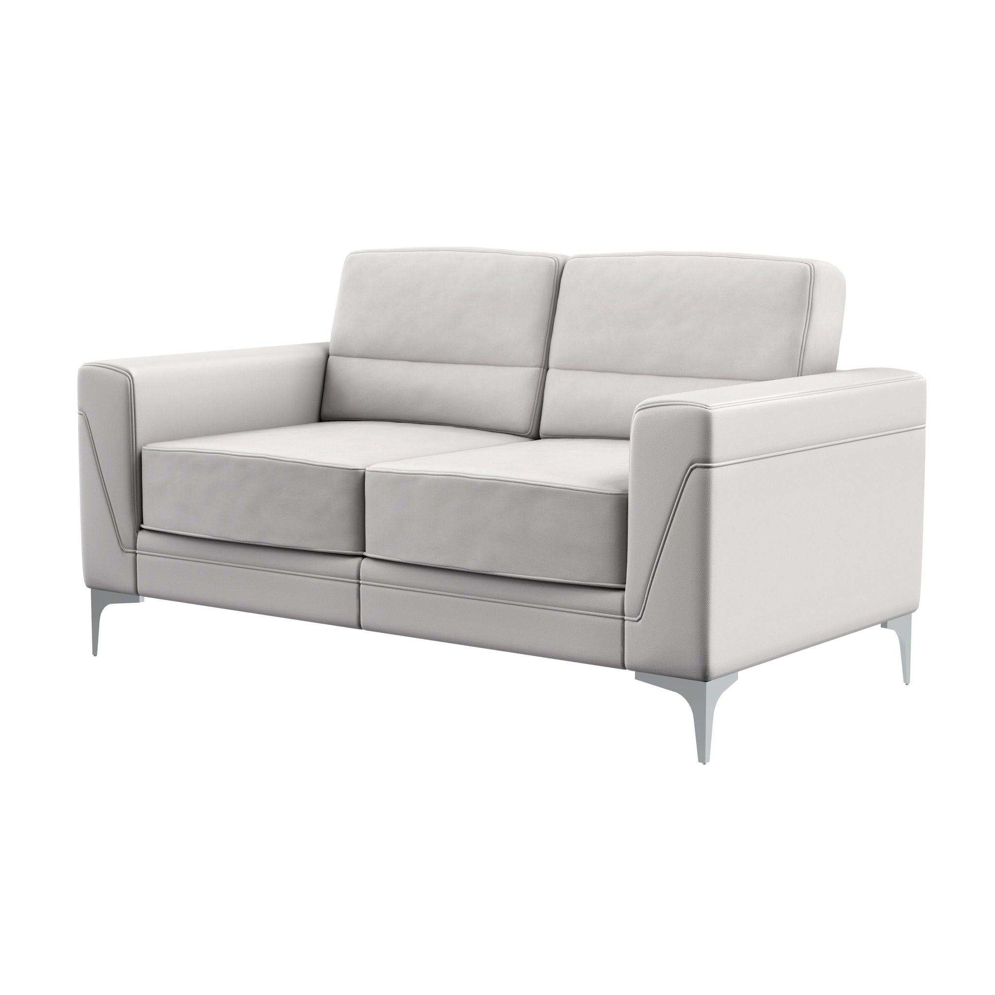Creta - Loveseat - Light Gray - Best Buy Furniture