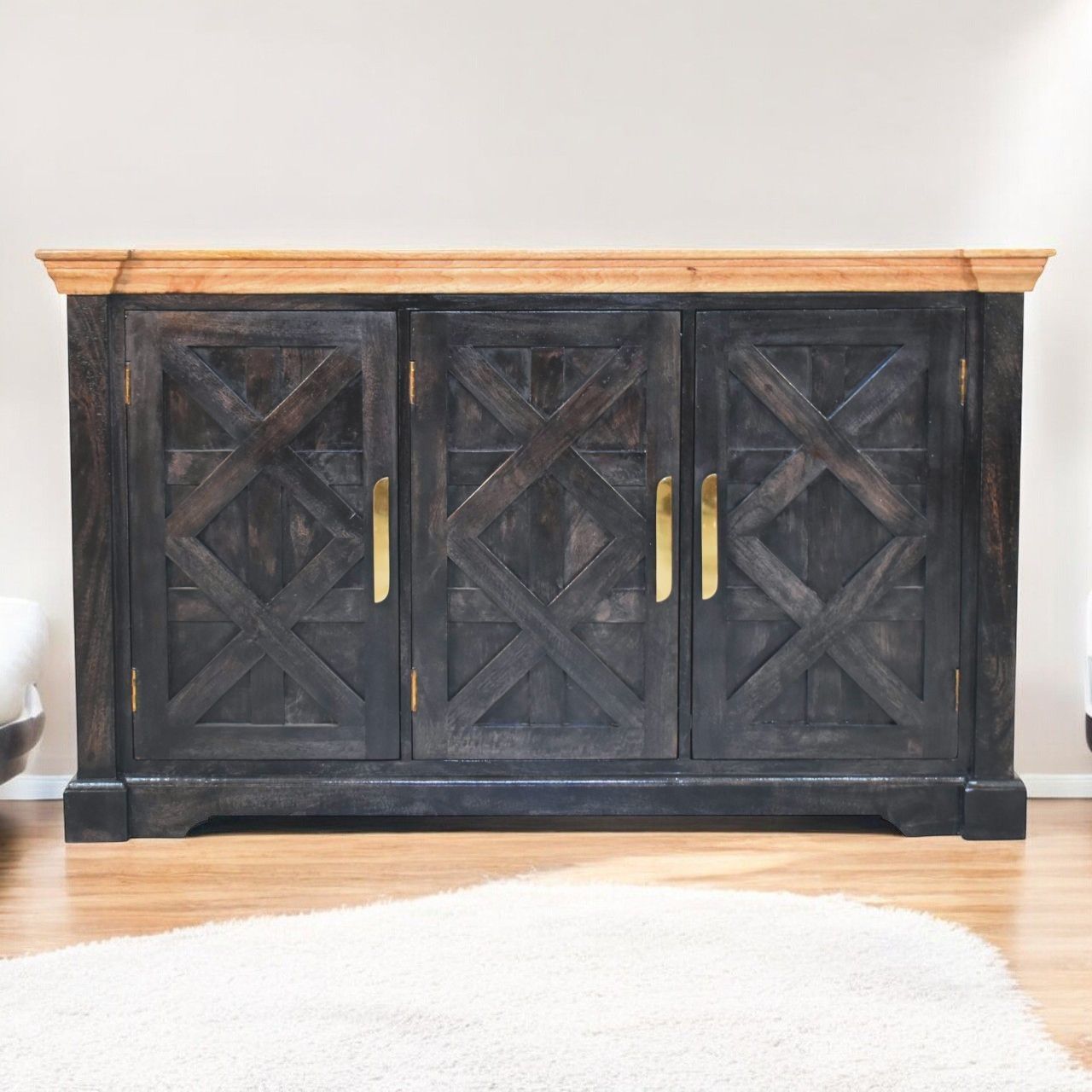 Regal - Rustic Sideboard - Black - Best Buy Furniture
