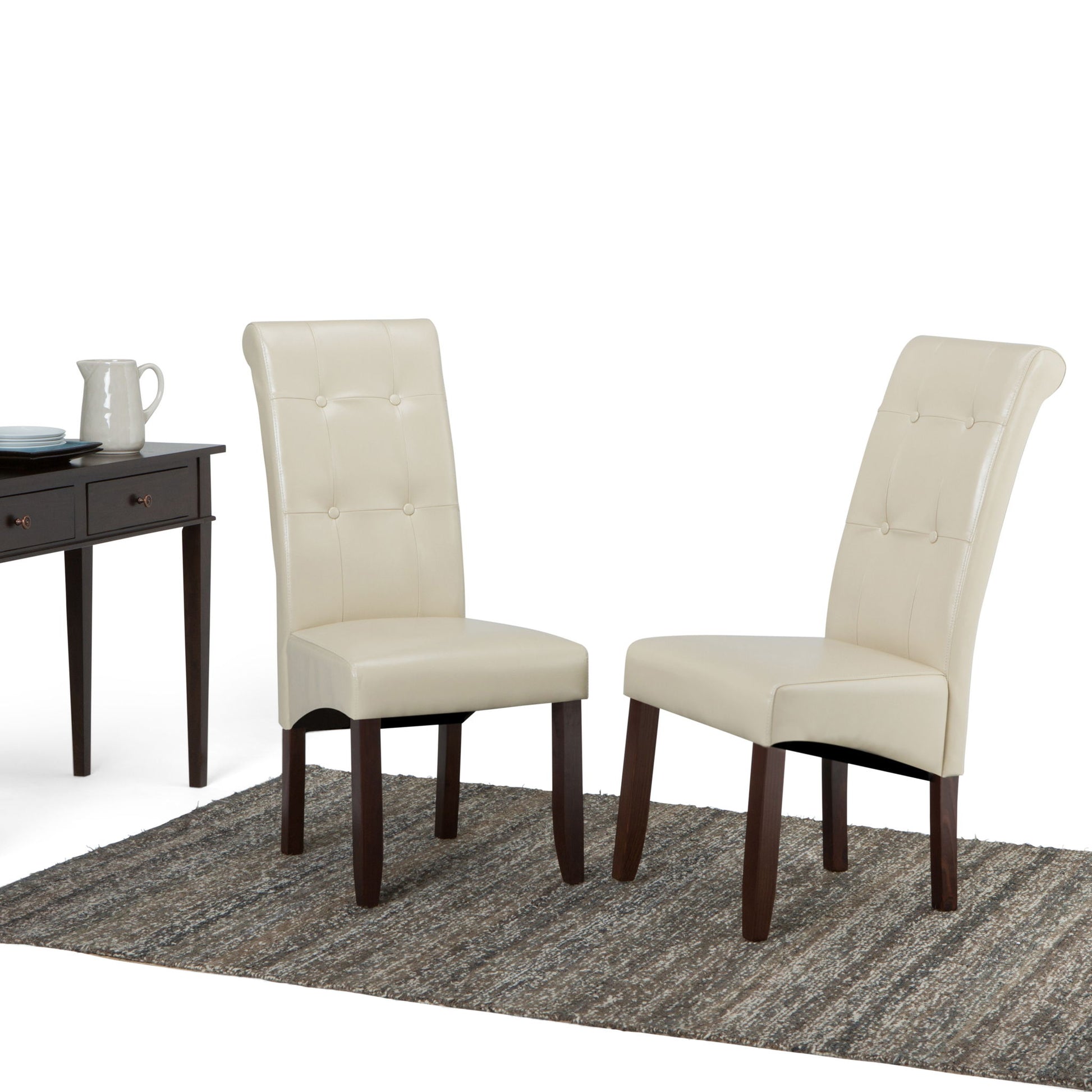 Cosmopolitan - Deluxe Tufted Parson Upholstered Chair (Set of 2) - Best Buy Furniture