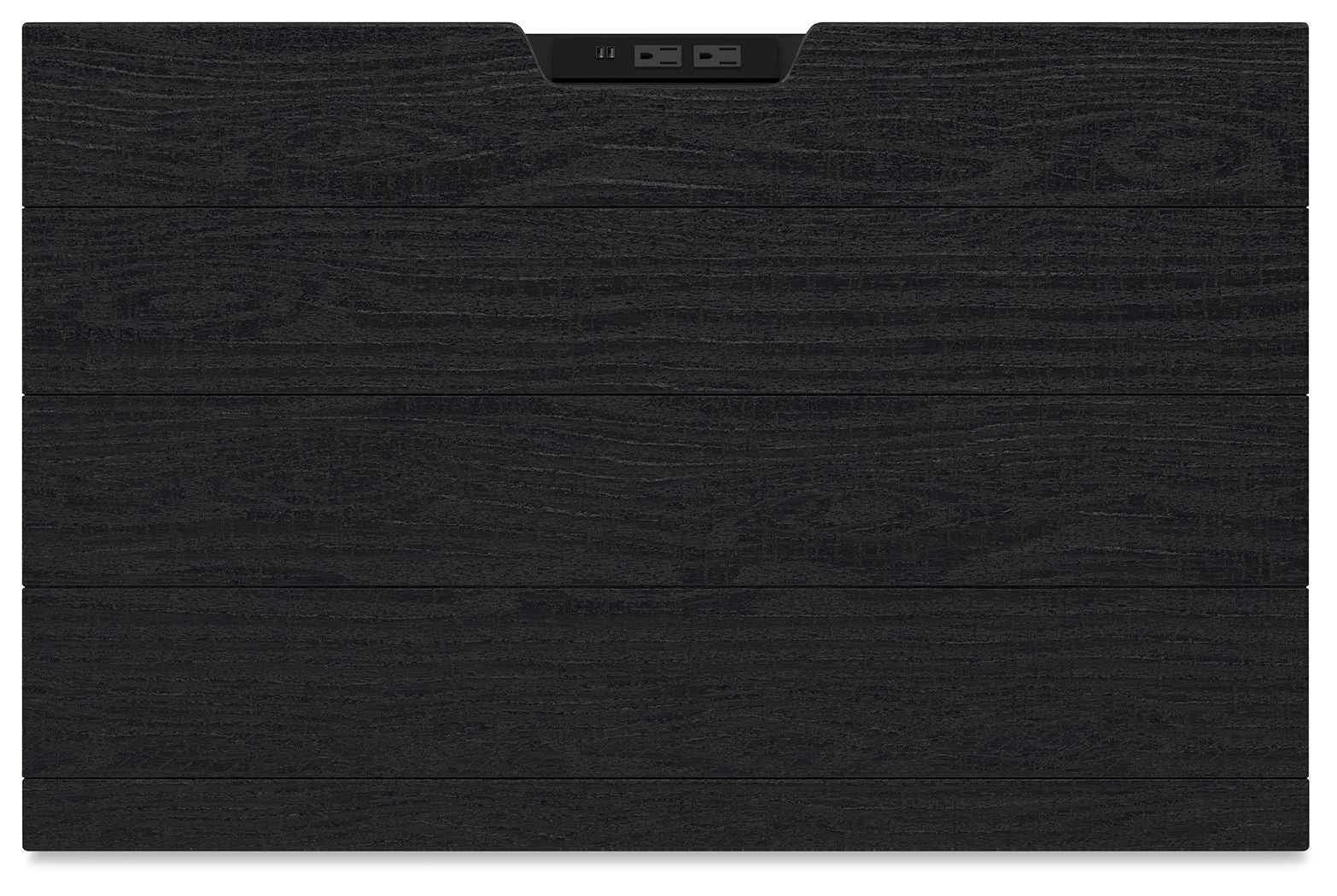 Londer - Two Drawer Night Stand - Black - Best Buy Furniture