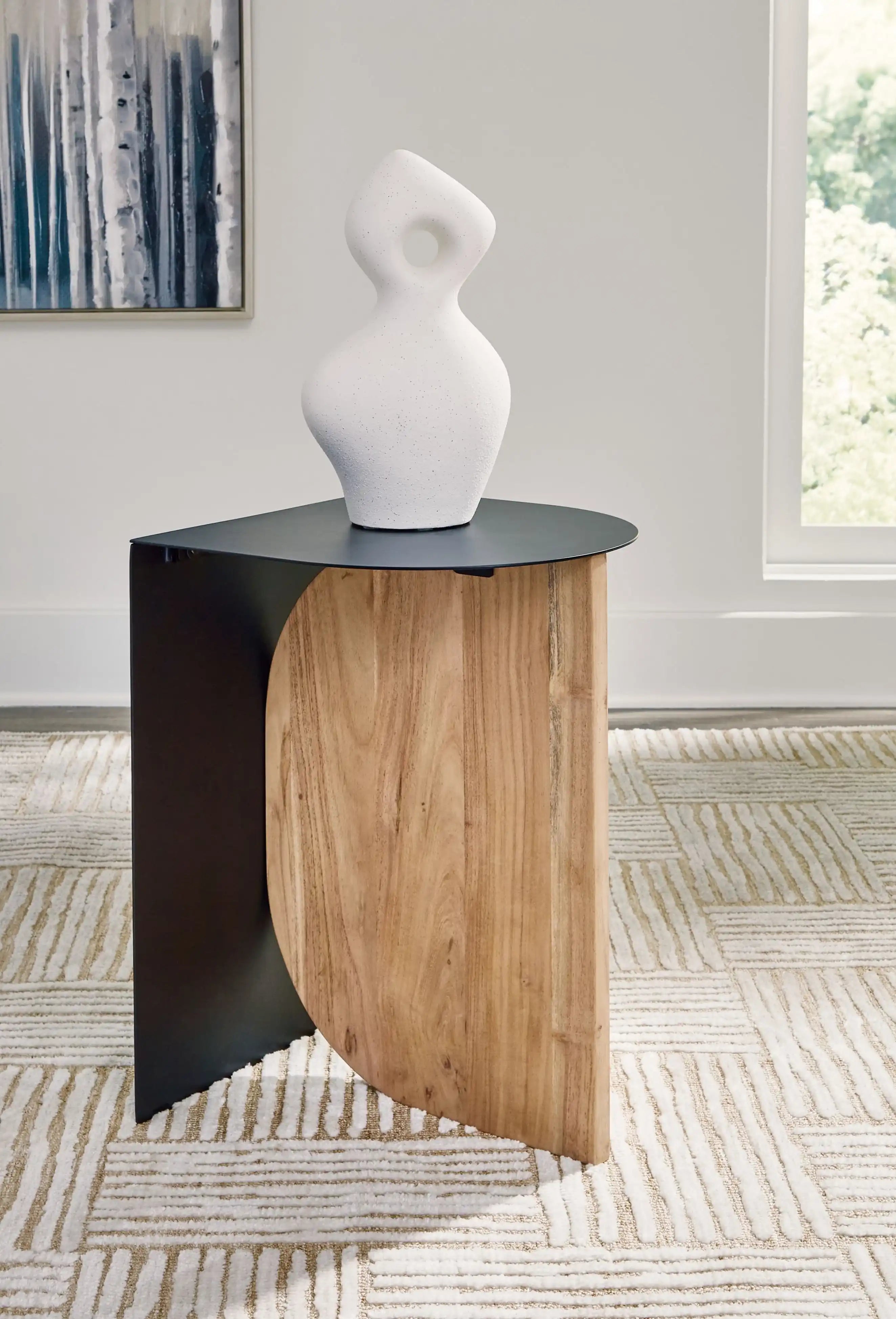 Ladgate - Accent Table - Black / Natural - Best Buy Furniture