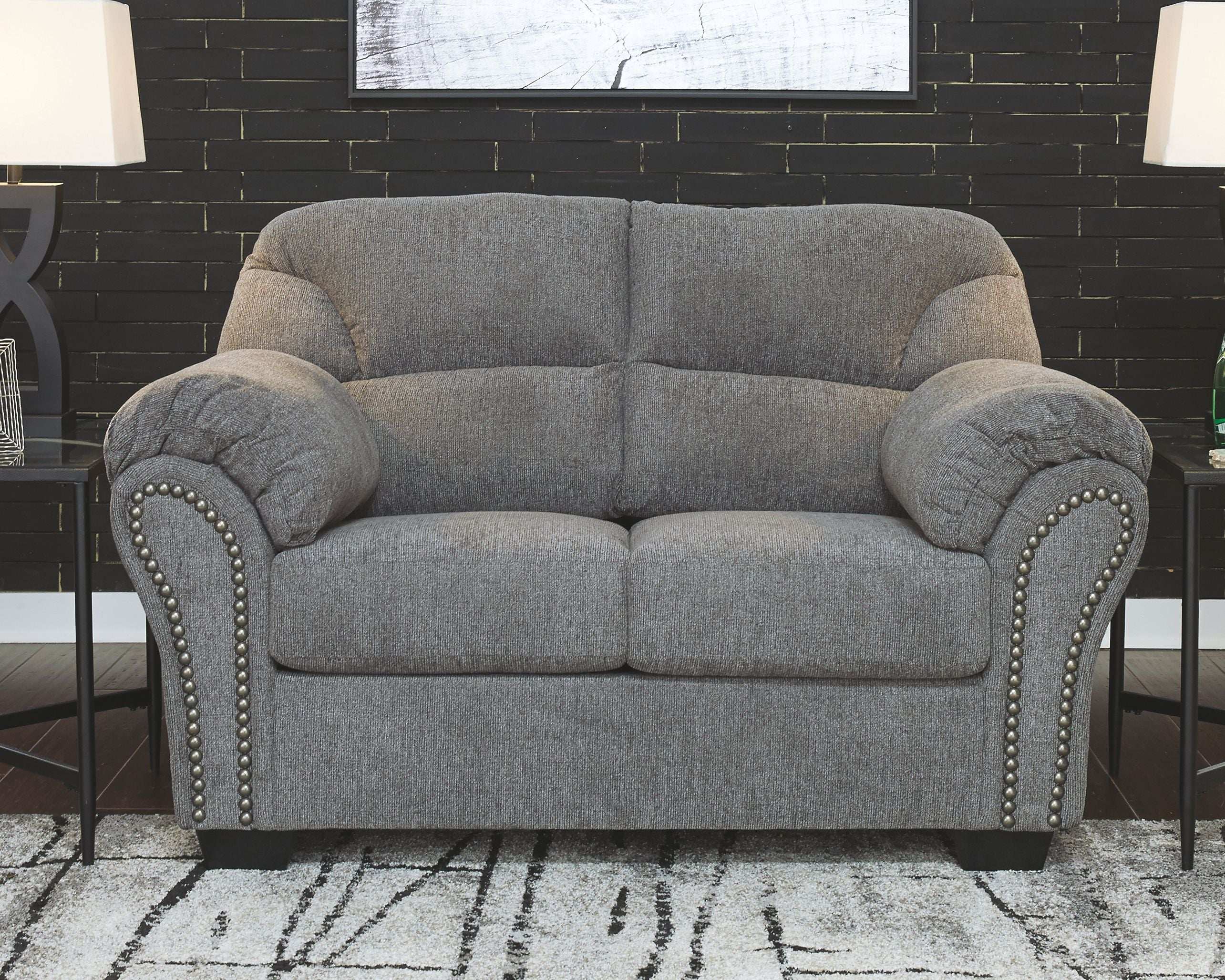 Allmaxx - Loveseat - Pewter - Best Buy Furniture