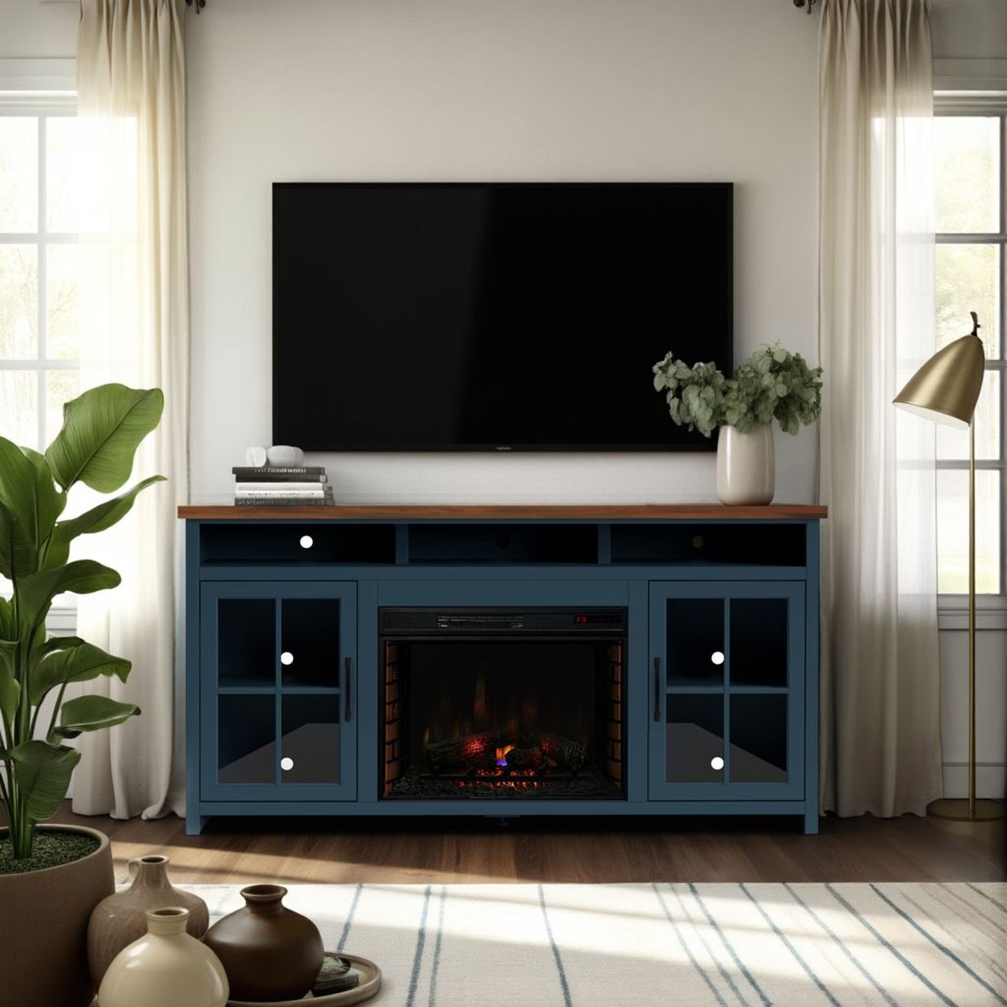 Nantucket - 74" Fireplace TV Stand Console - Best Buy Furniture