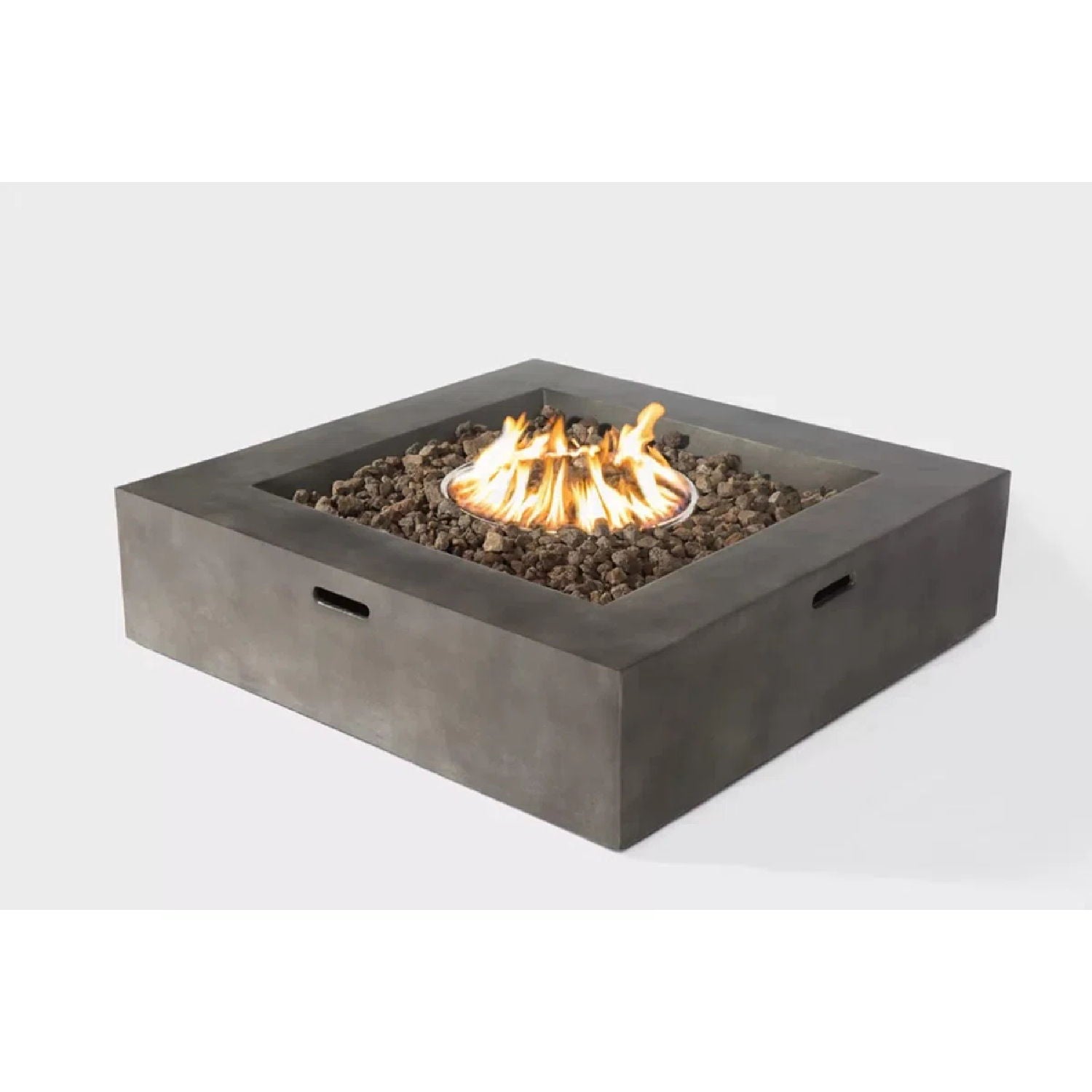 3 Piece Patio Rattan Furniture Set With Cushions Fire Pit - Brown - Best Buy Furniture