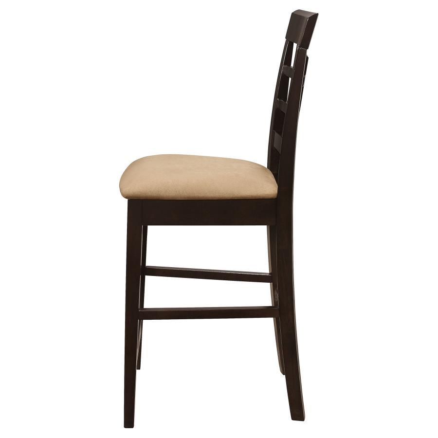 Gabriel - Lattice Back Counter Chair (Set of 2) - Cappuccino - Best Buy Furniture