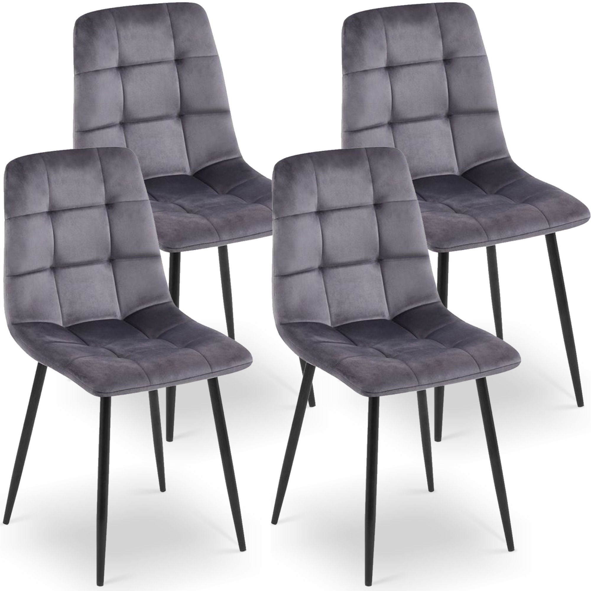 Mid-Century Modern Velvet Dining Chairs Set For Kitchen, Living Room - Best Buy Furniture