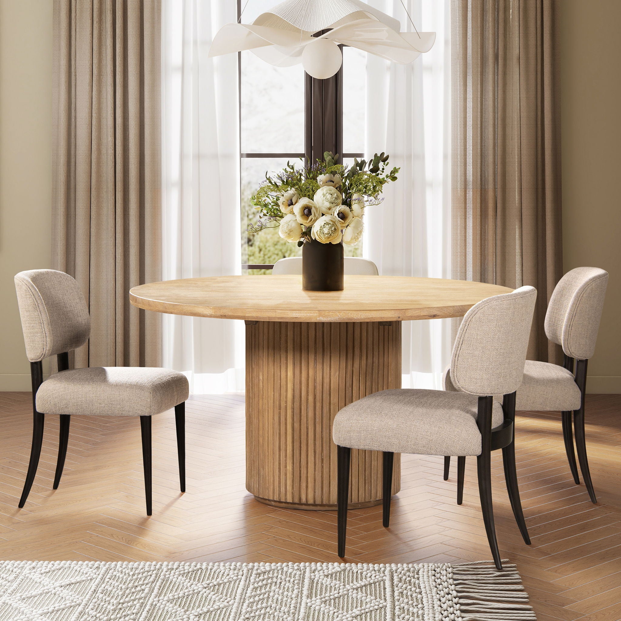 Harriet - Split Back Upholstered Dining Side Chair (Set of 2) - Merino Gray - Best Buy Furniture