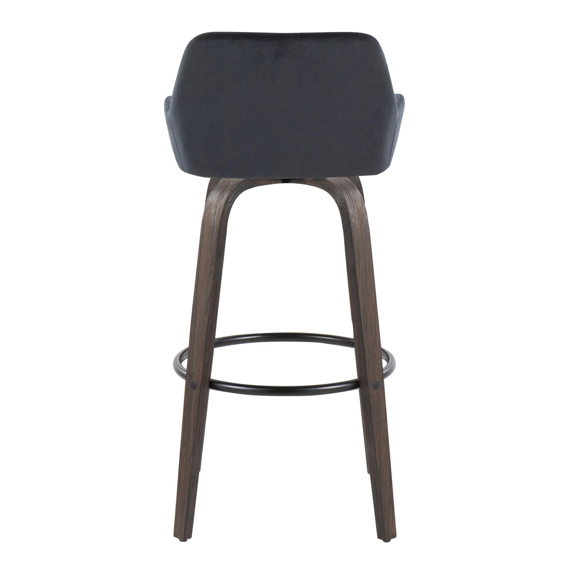 Daniella - Contemporary Fixed Height, Barstool With Swivel With Round Footrest (Set of 2) - Best Buy Furniture