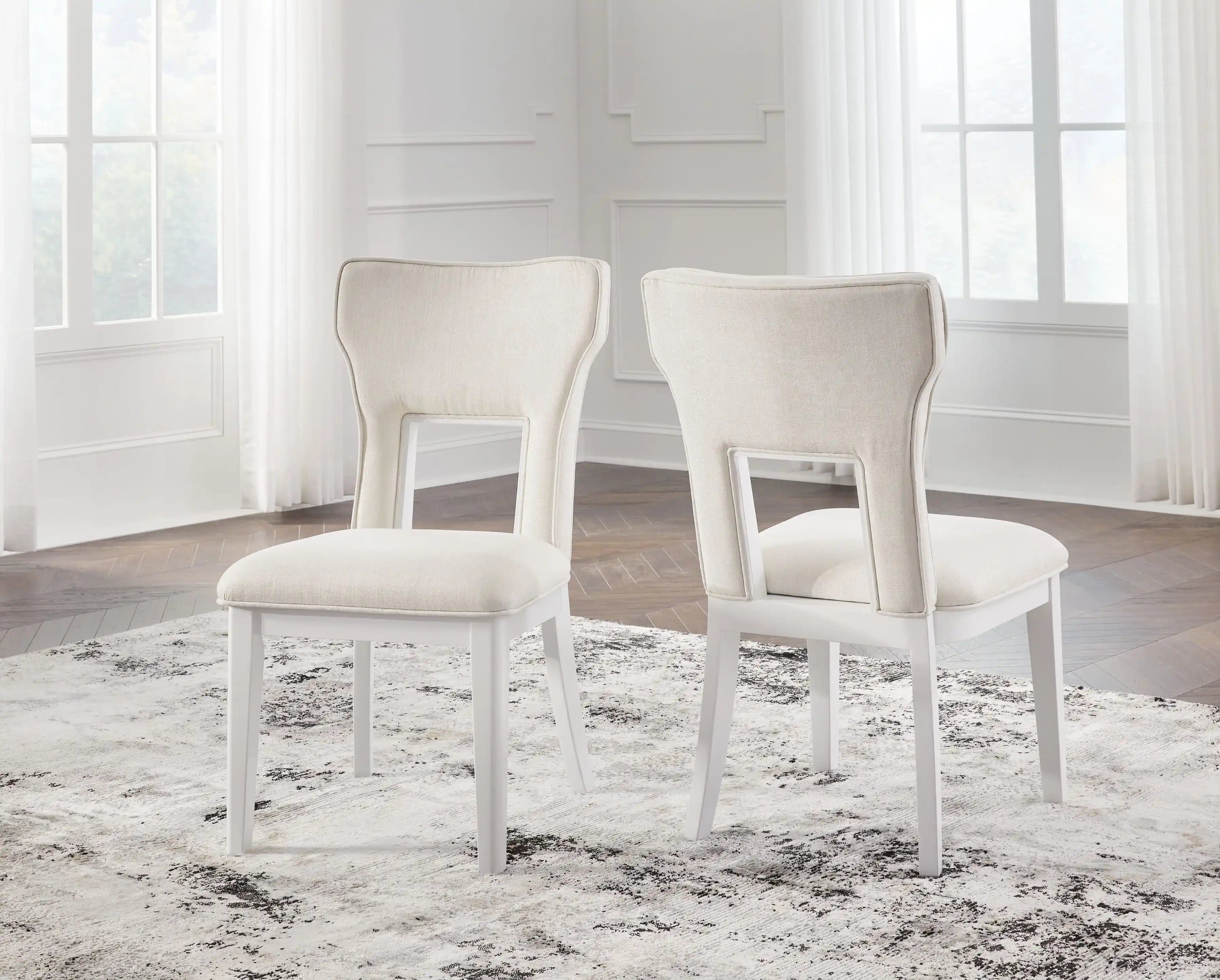 Chalanna - Dining Upholstered Side Chair (Set of 2) - White - Best Buy Furniture