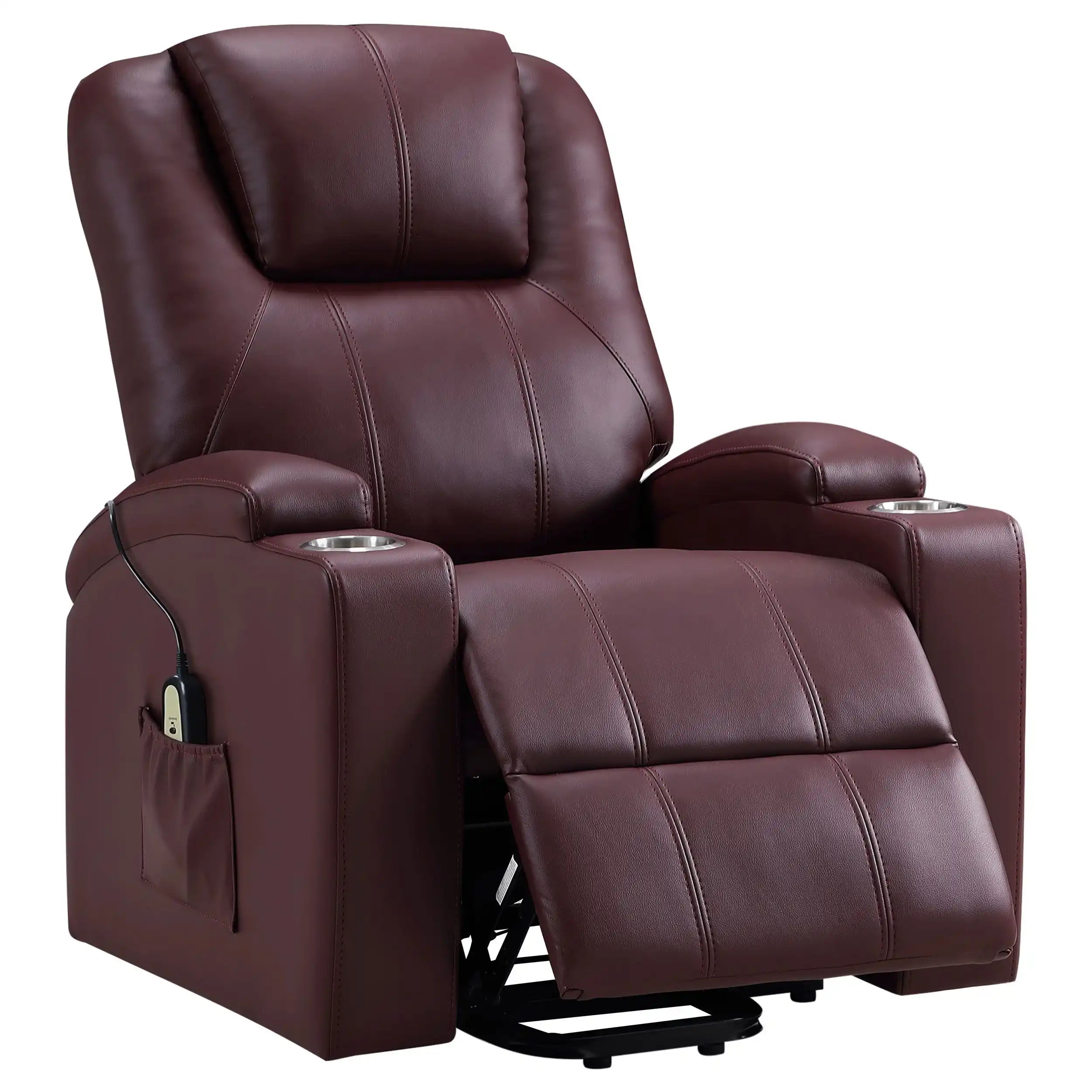 Armstrong - Upholstered Power Lift Massage Recliner - Best Buy Furniture