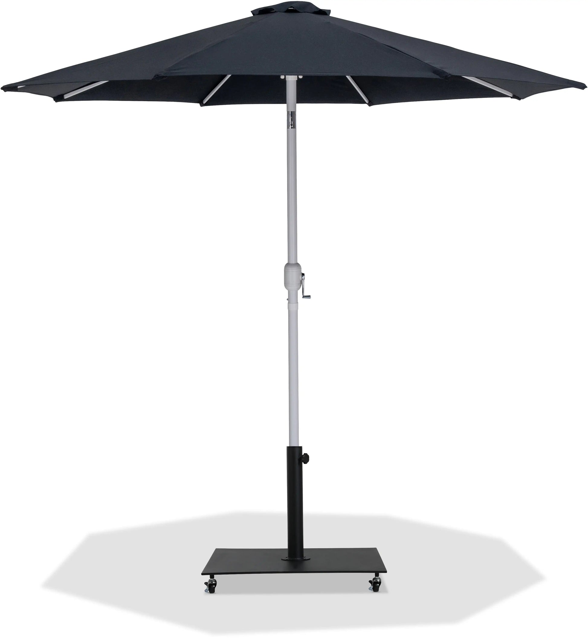 Fiji - Aluminum Patio Umbrella With Square Black And White Base - Best Buy Furniture