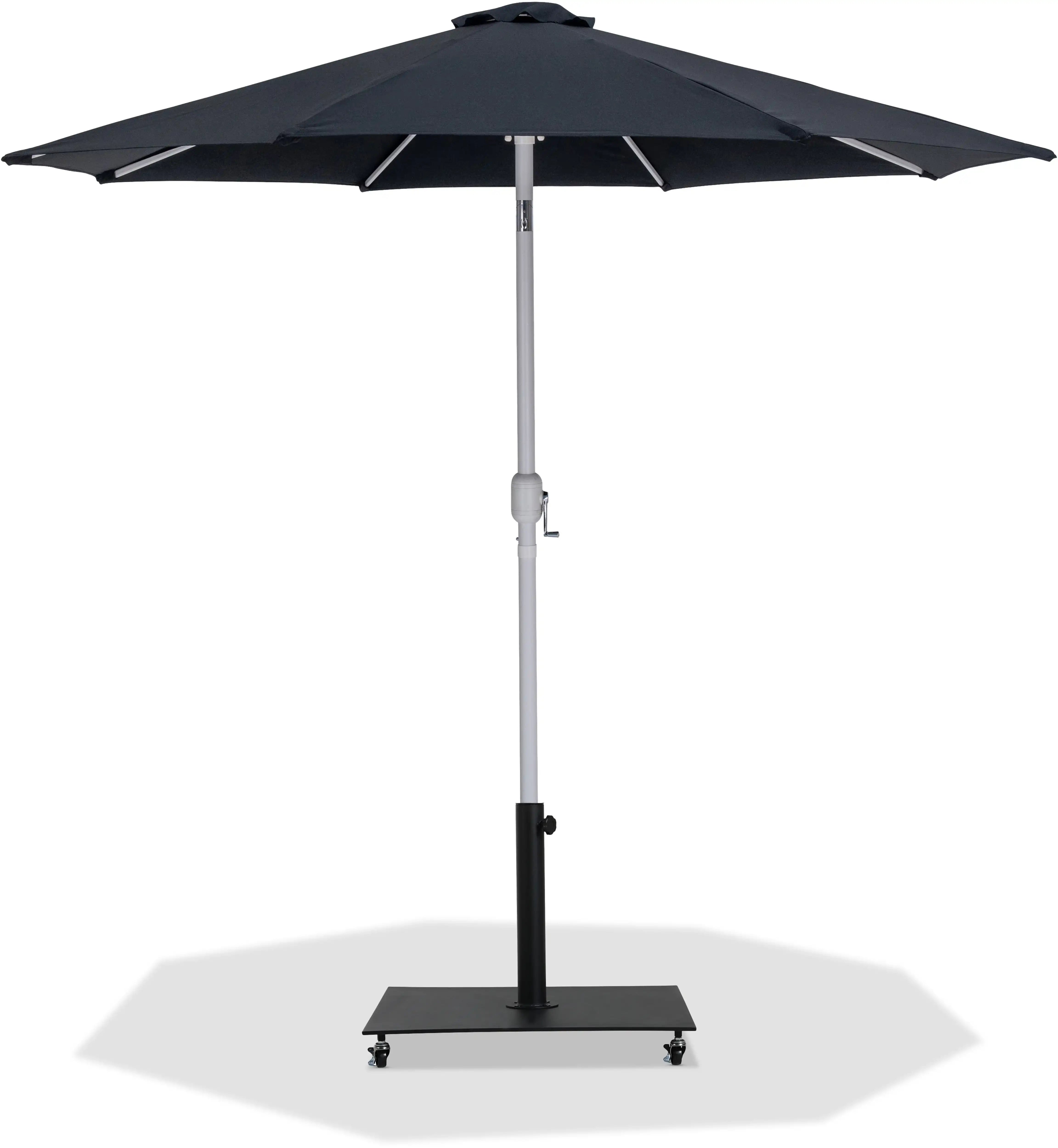 Fiji - Aluminum Patio Umbrella With Square Black And White Base - Best Buy Furniture
