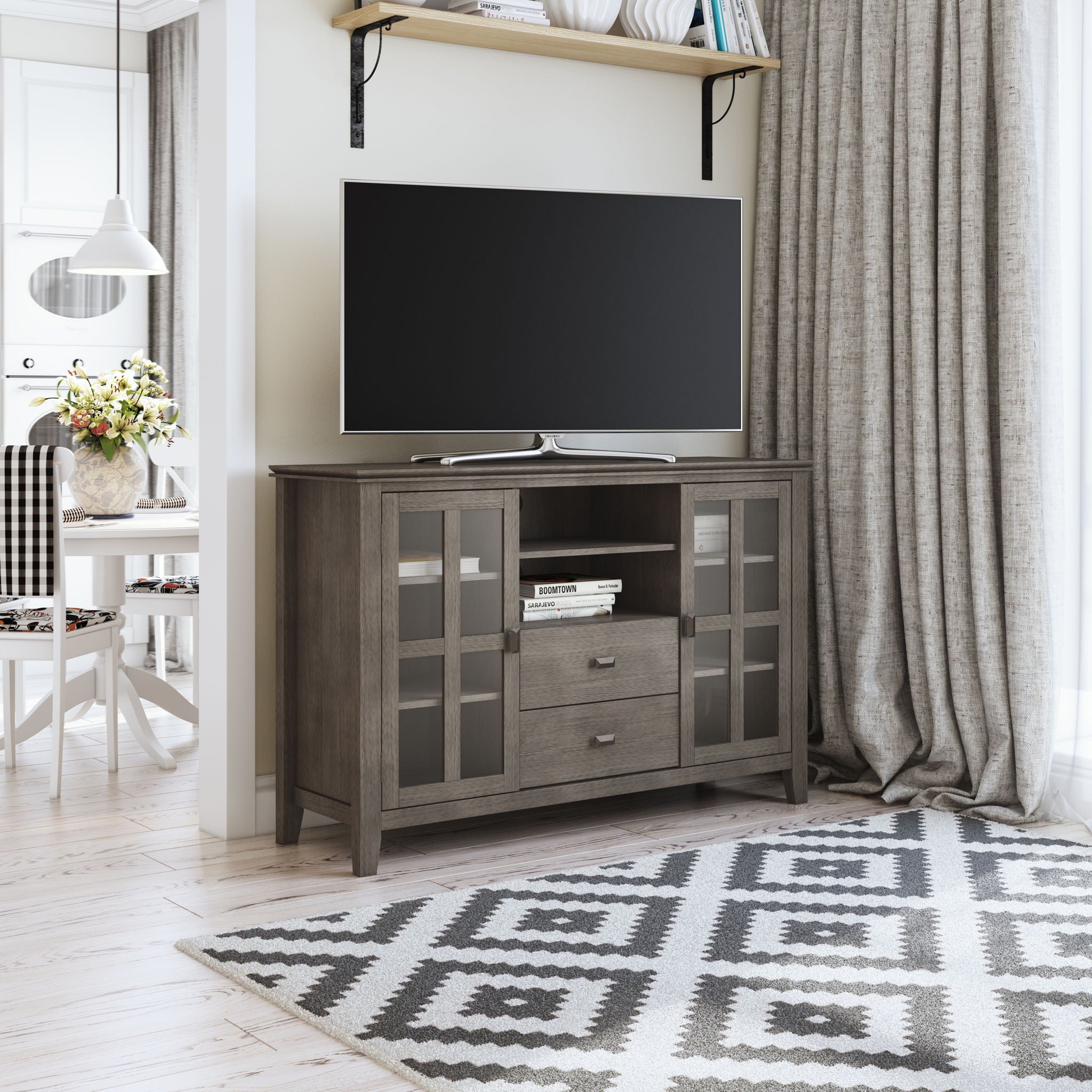 Artisan - Handcrafted, Tall TV Media Stand - Best Buy Furniture