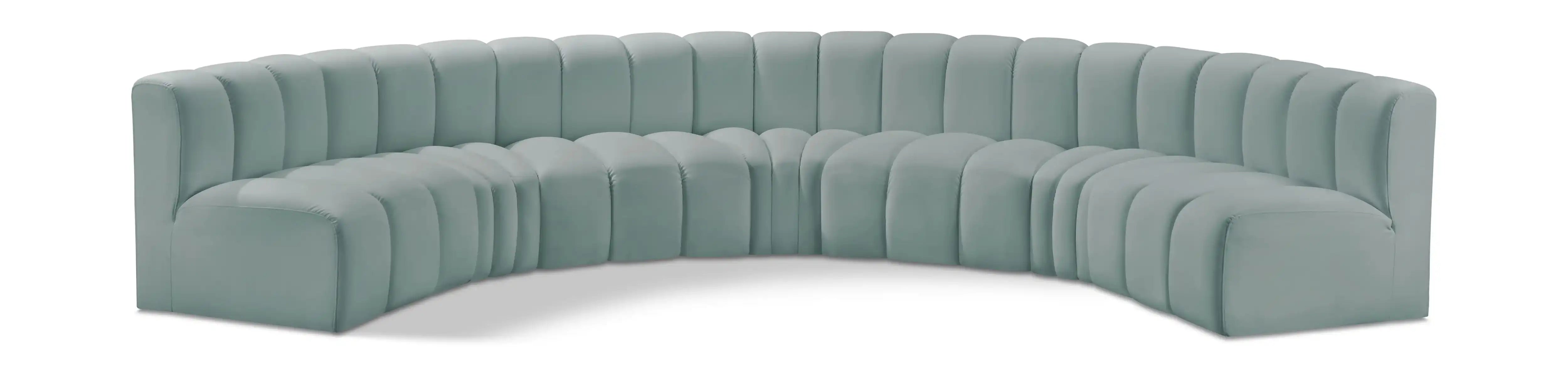 Arc - Faux Leather 7 Piece U-Shaped Modular Sofa - Best Buy Furniture