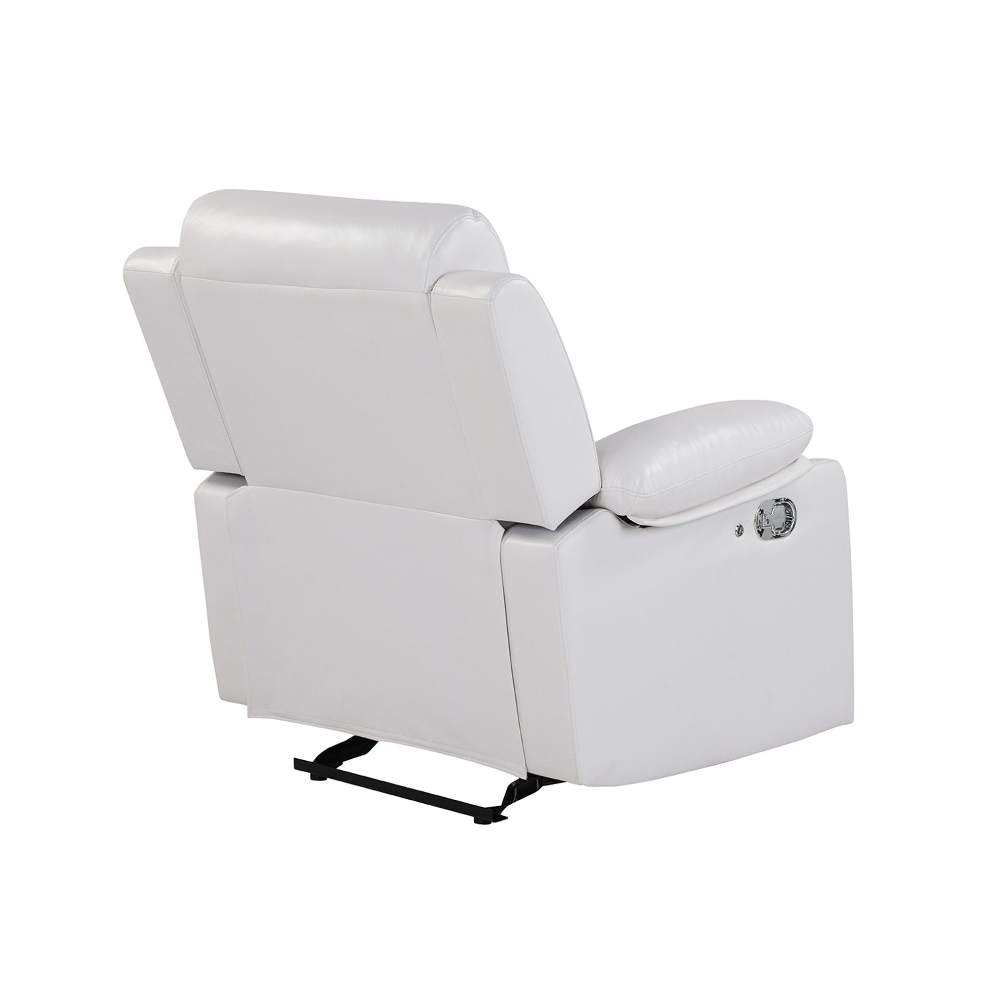 Blanche - Glider Recliner With LED Light In, Medium Firm Seating, Pillow Top Arms - White - Best Buy Furniture
