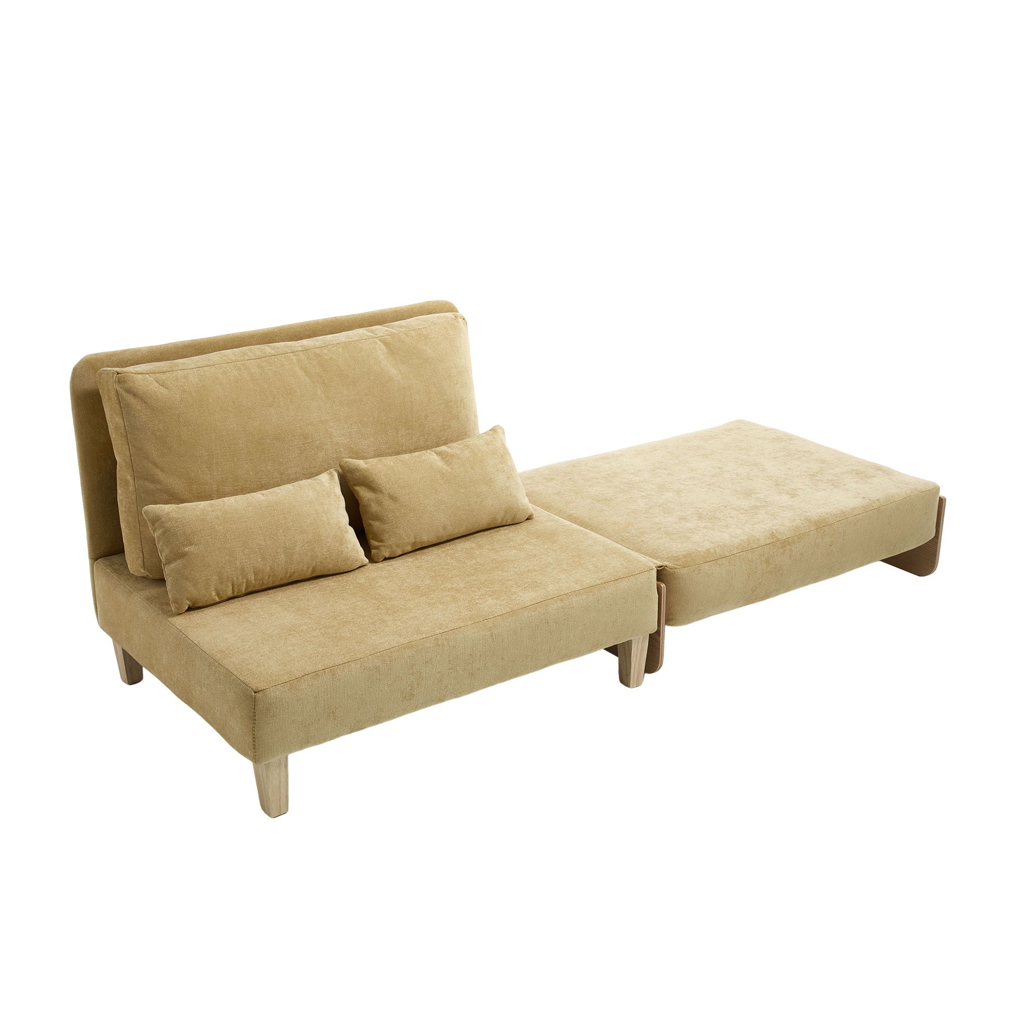 Mid Century Modern Foldable Sofa Bed, 3 In 1 Convertible Sleeper With 3 Pillows - Best Buy Furniture