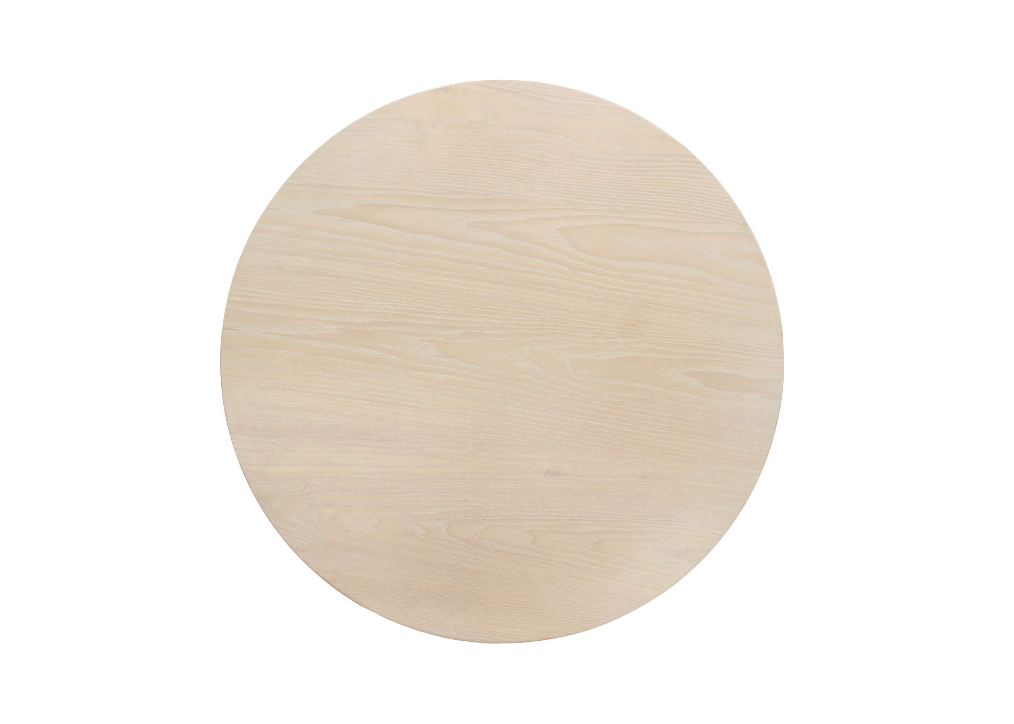 Neroli - Contemporary Round Side Table With Black Metal Base - Oak White - Best Buy Furniture