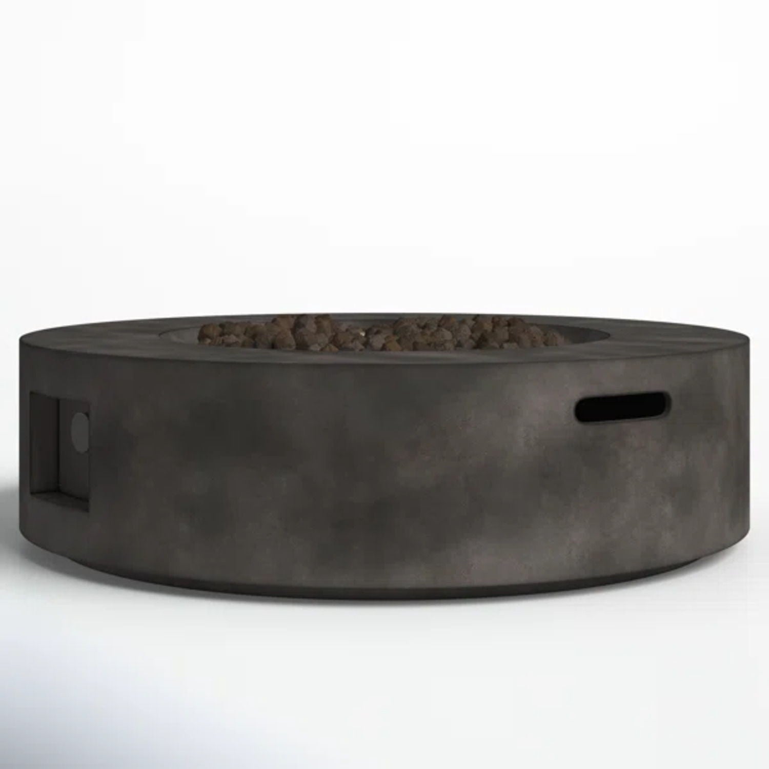 Fiber Reinforced Outdoor Fire Pit Table - Black / Gray - Best Buy Furniture