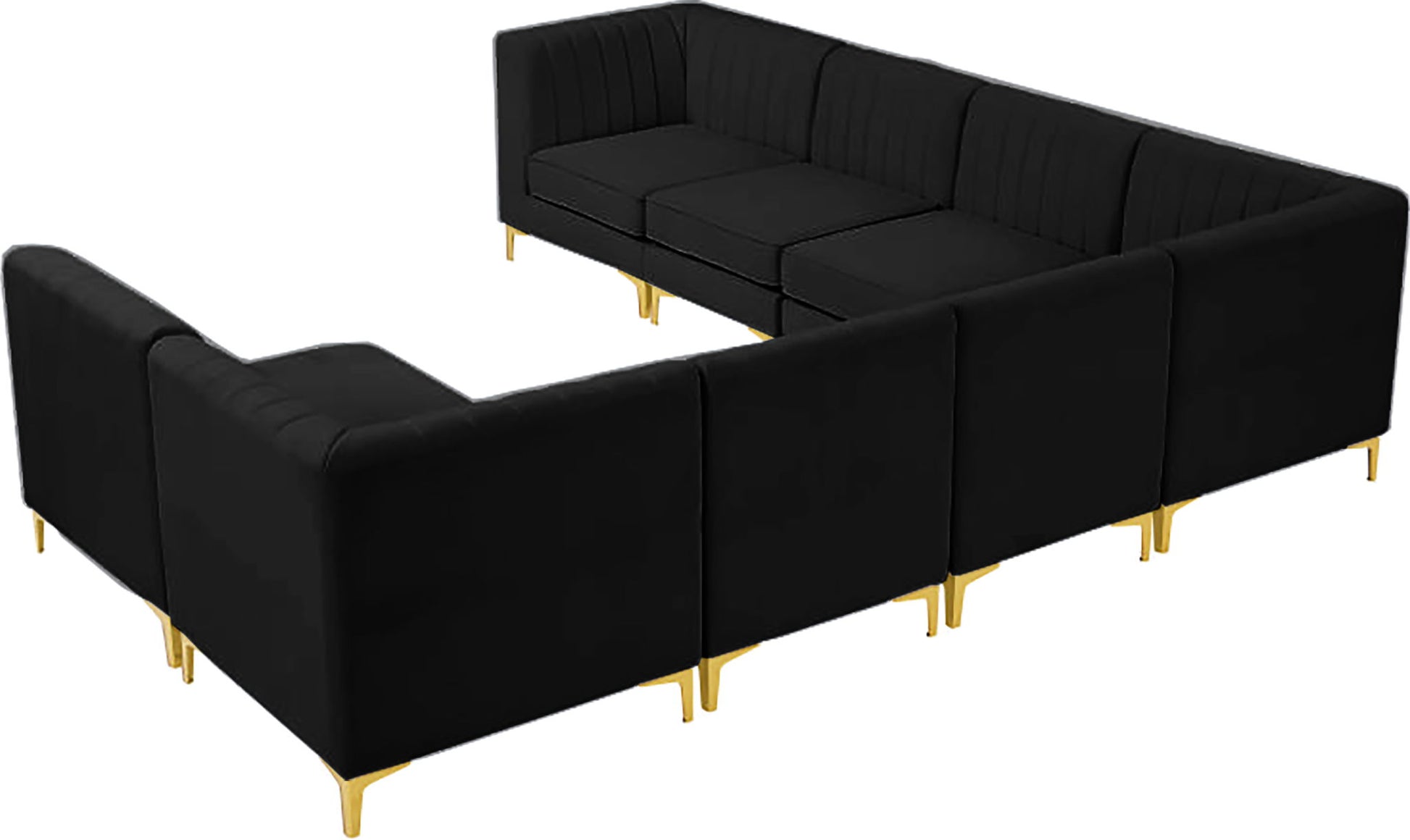 Alina - 8 Piece Velvet Modular Sectional - Best Buy Furniture