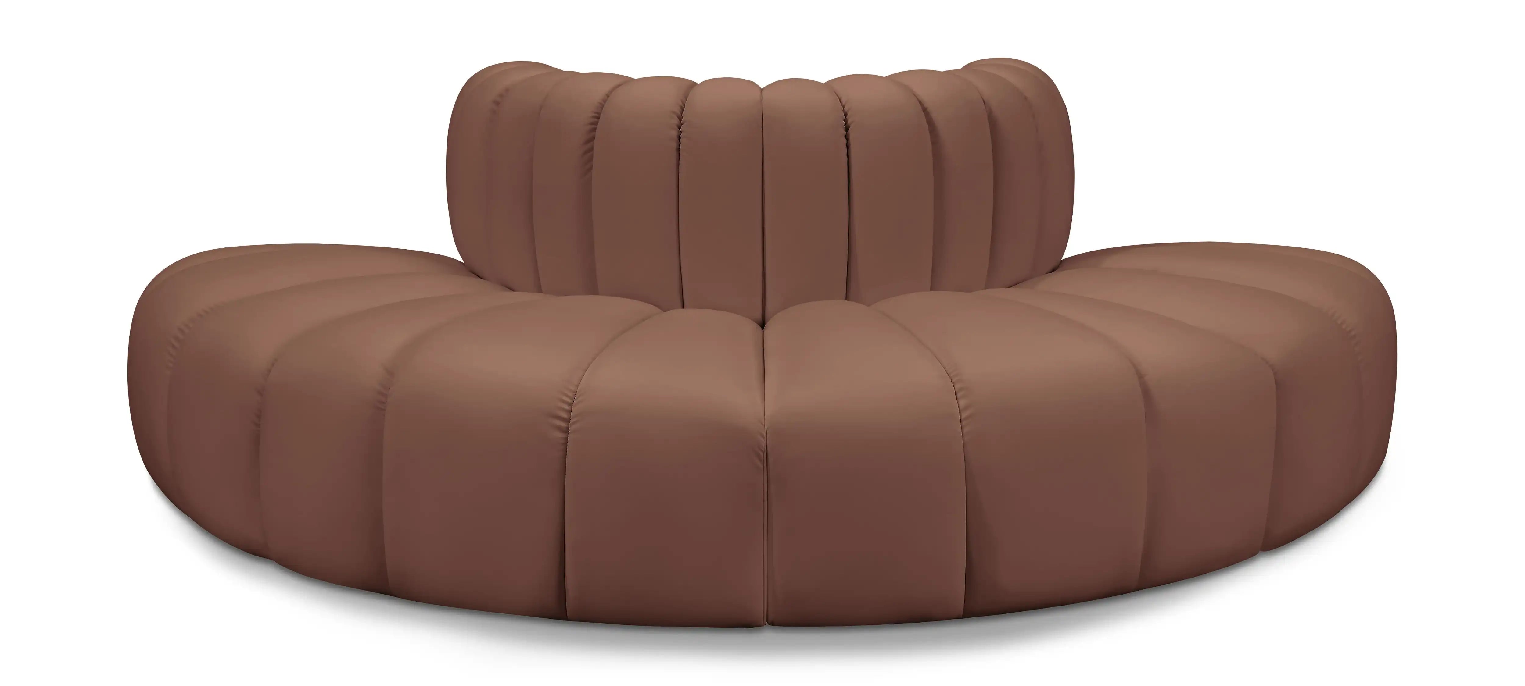 Arc - Faux Leather 4 Piece Modular Sofa - Best Buy Furniture