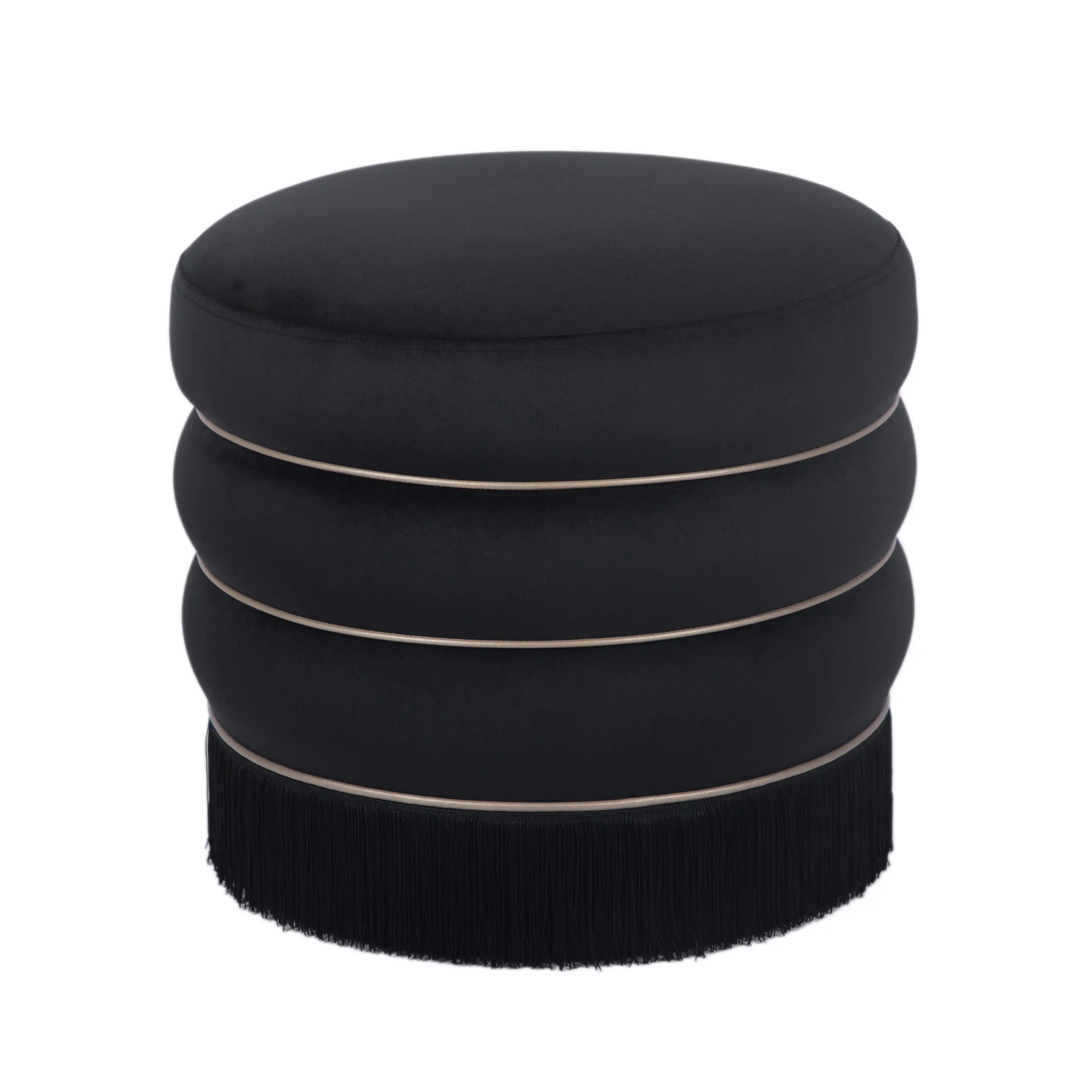 Lakka - Velvet Ottoman - Best Buy Furniture
