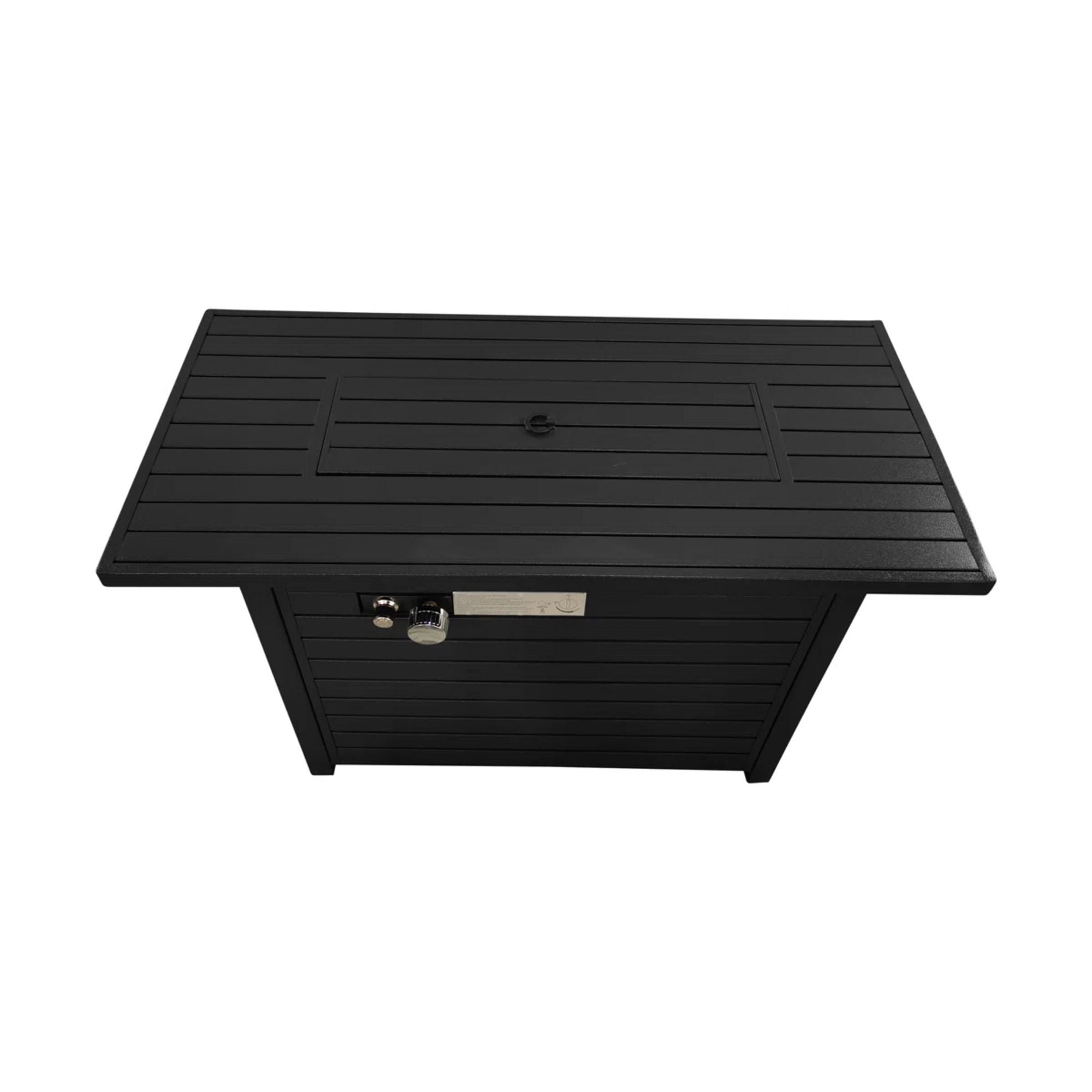 Outdoor Fire Pit Table & Lid - Black - Best Buy Furniture