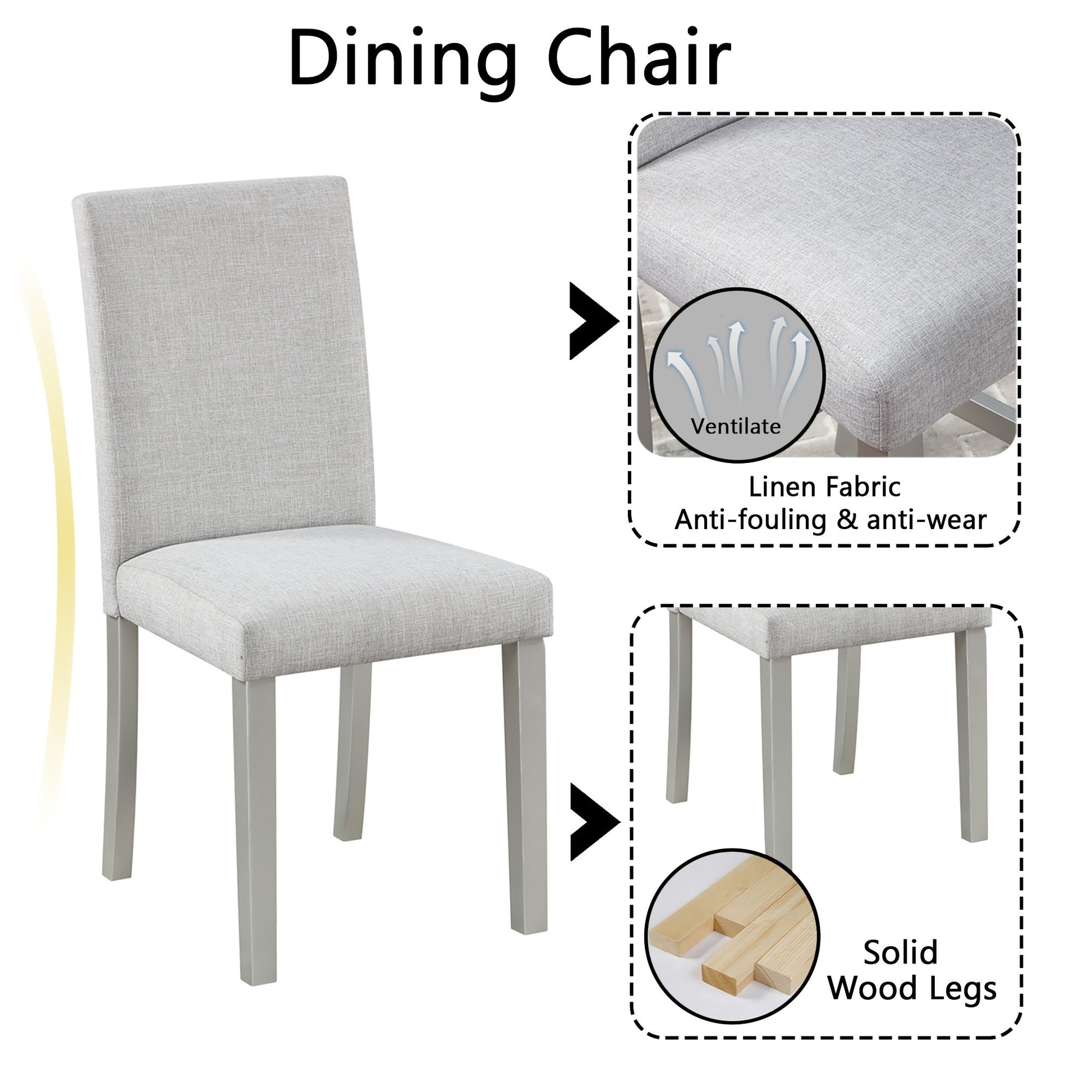 Dining Table Set With Crystal Decoration And Upholstered Chairs - Best Buy Furniture