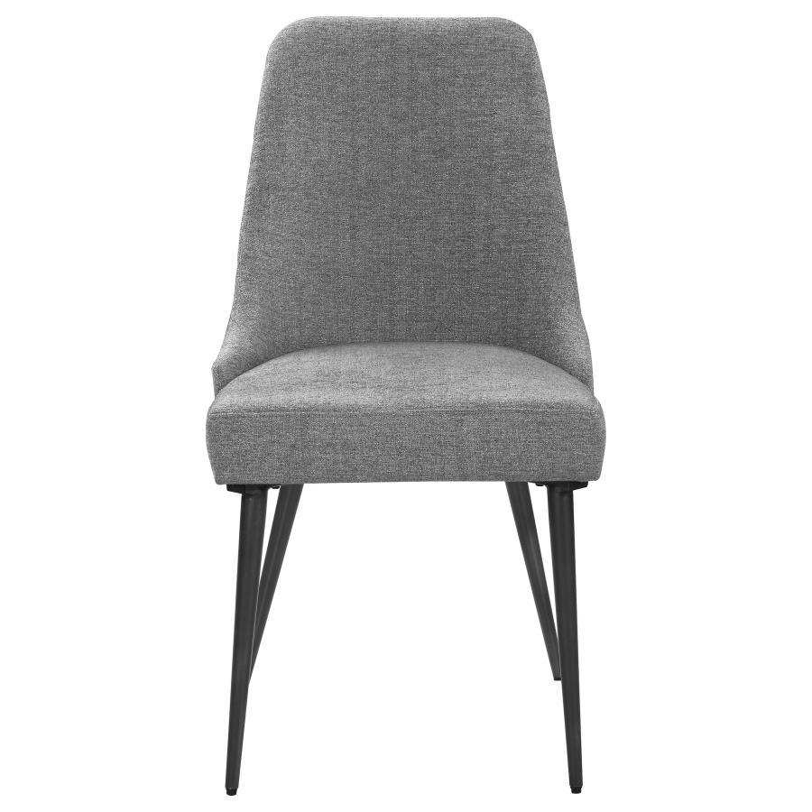 Alan - Fabric Upholstered Dining Side Chair (Set of 2) - Gray - Best Buy Furniture