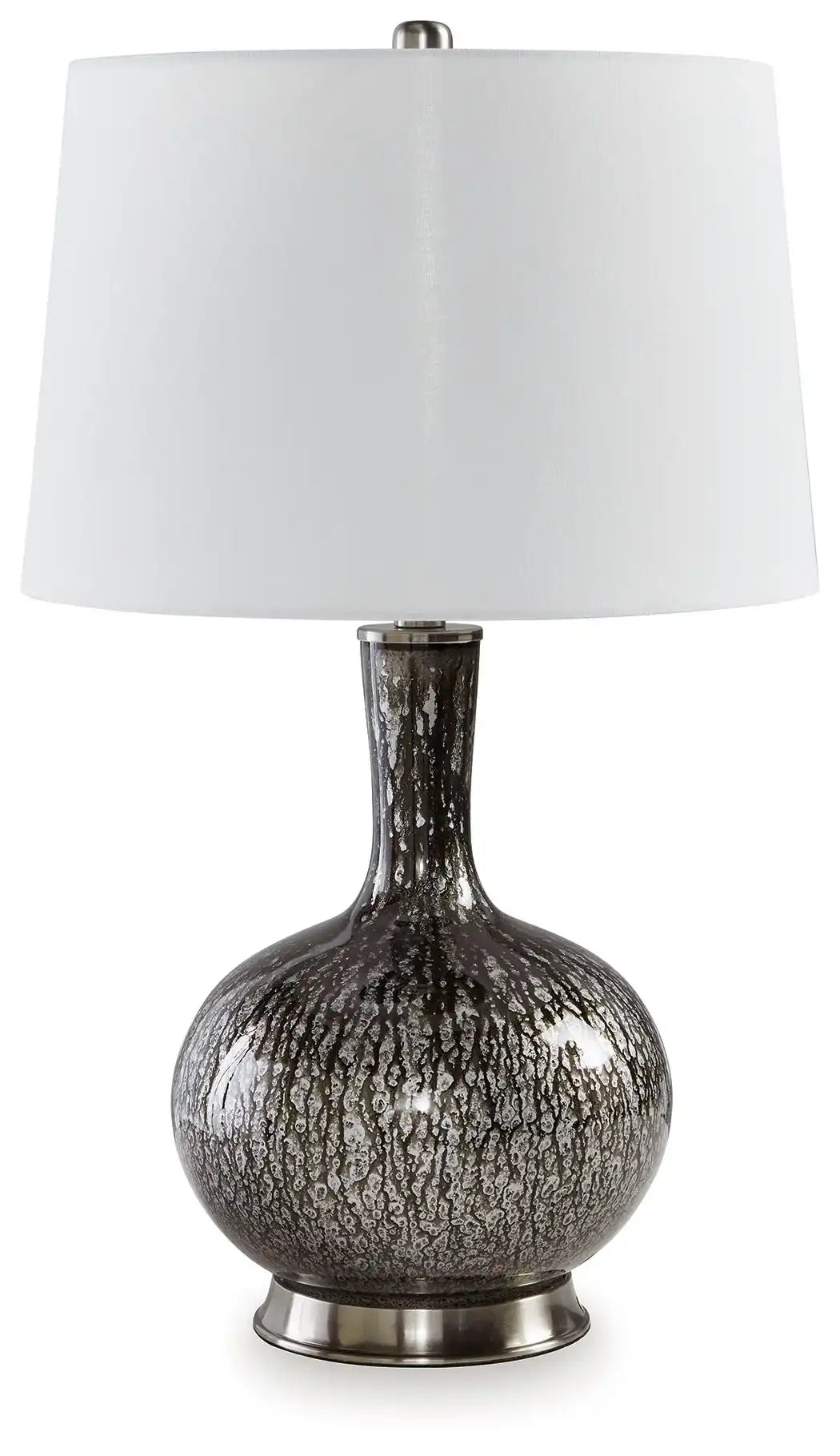 Tenslow - Glass Table Lamp - Antique Black - Best Buy Furniture