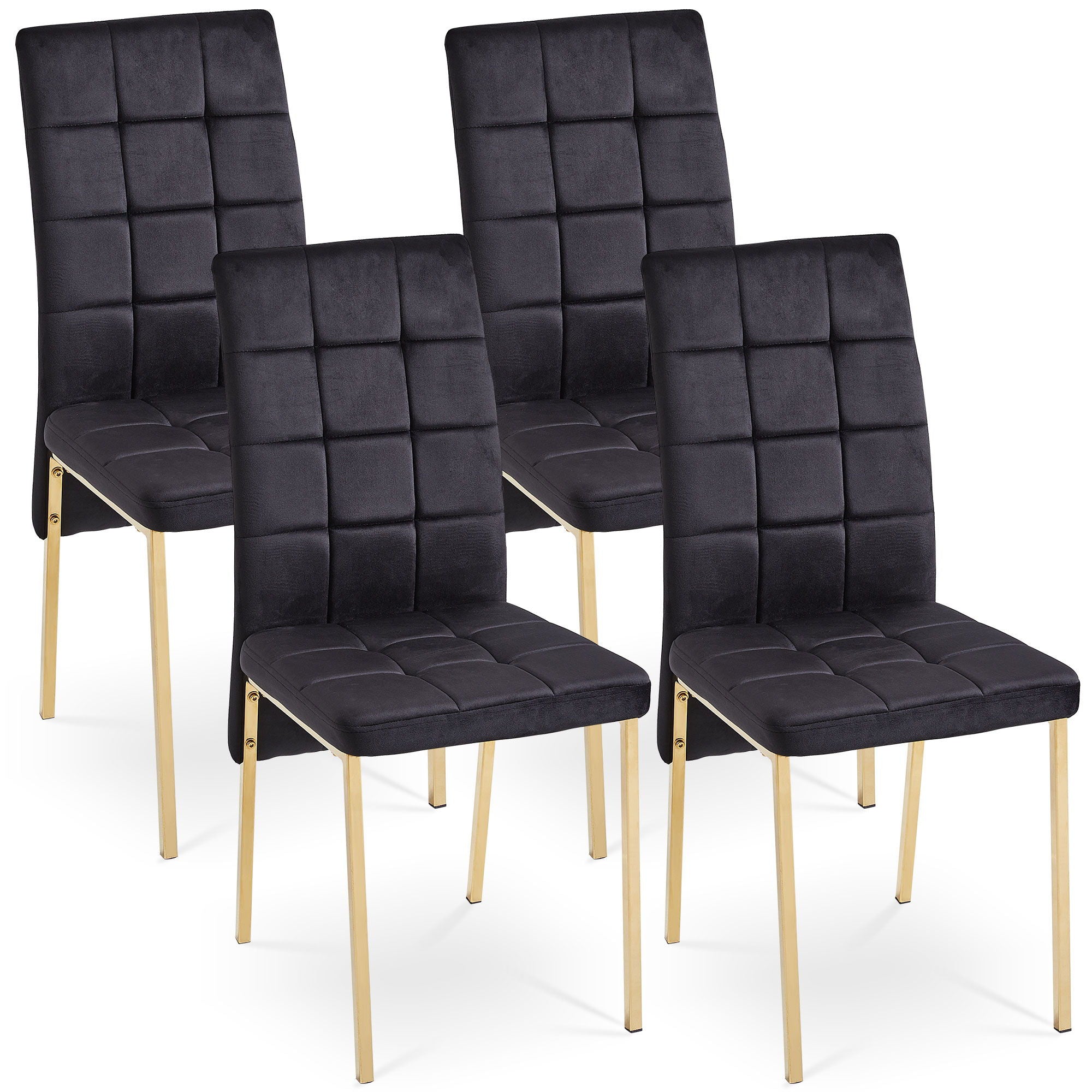 Velvet High Back Nordic Dining Chair Modern Chair With Golden Color Legs - Best Buy Furniture