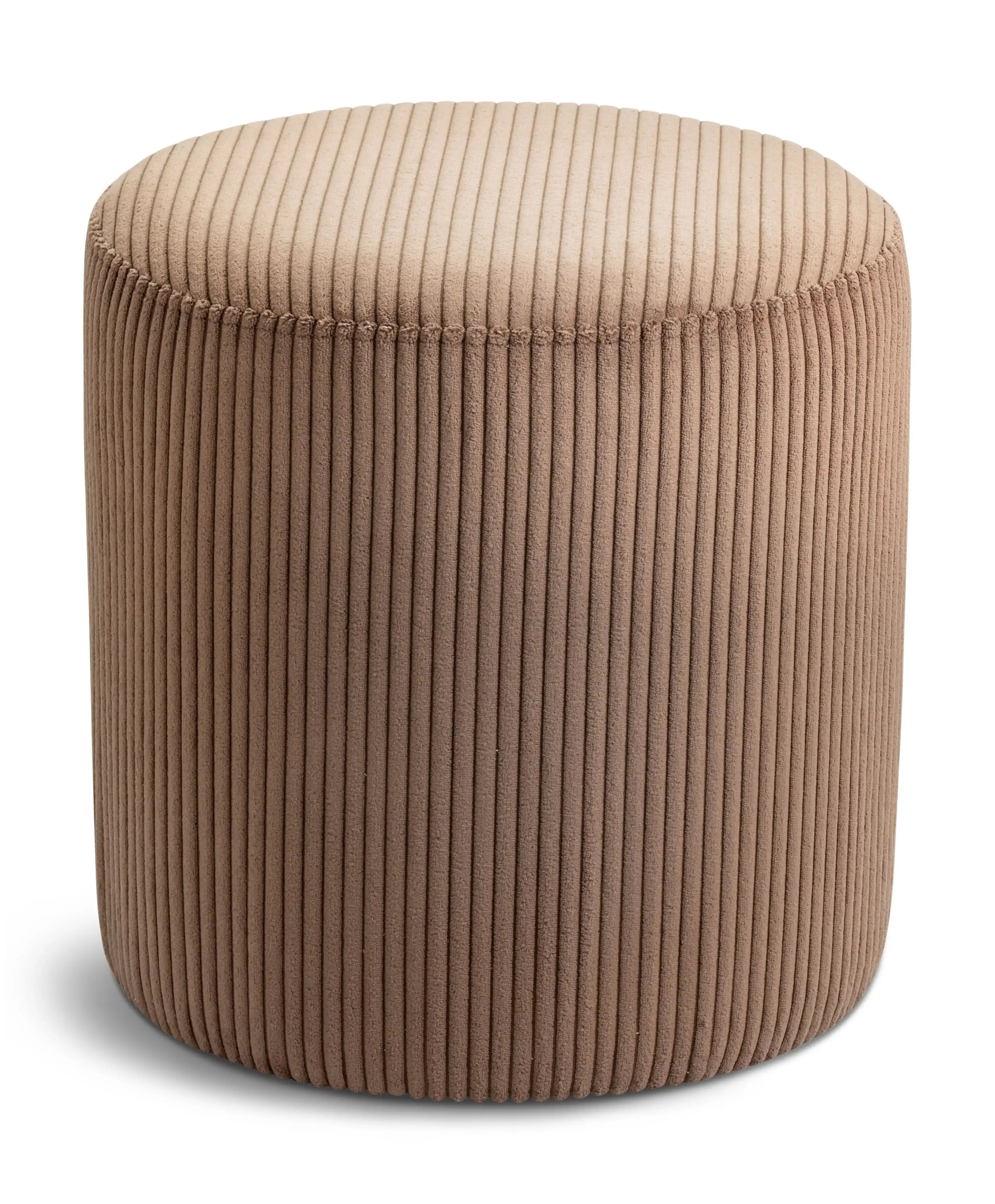 Roy - Round Microsuede Ottoman / Stool - Best Buy Furniture