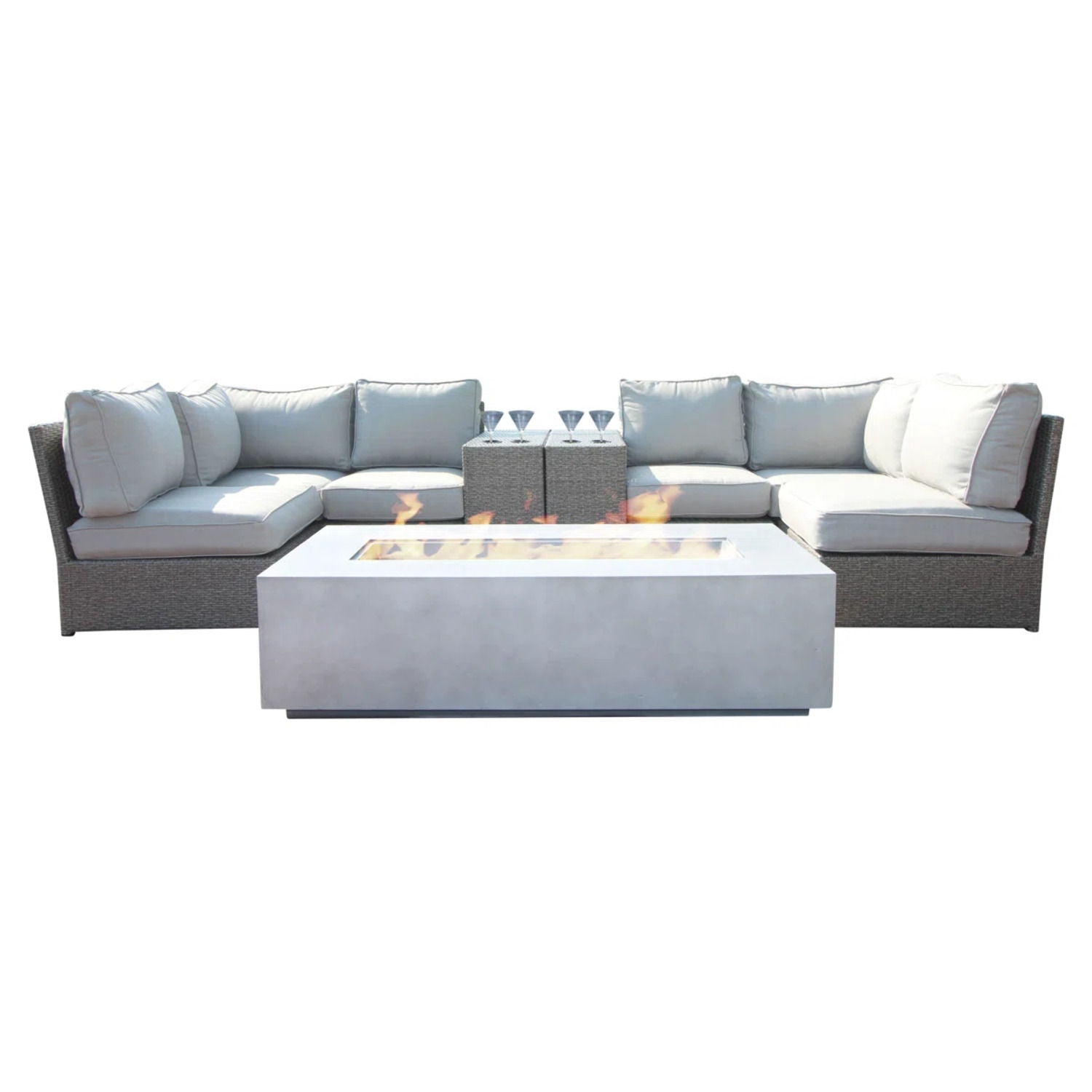 Outdoor Elegance Conversation Set With Fire Pit - Best Buy Furniture
