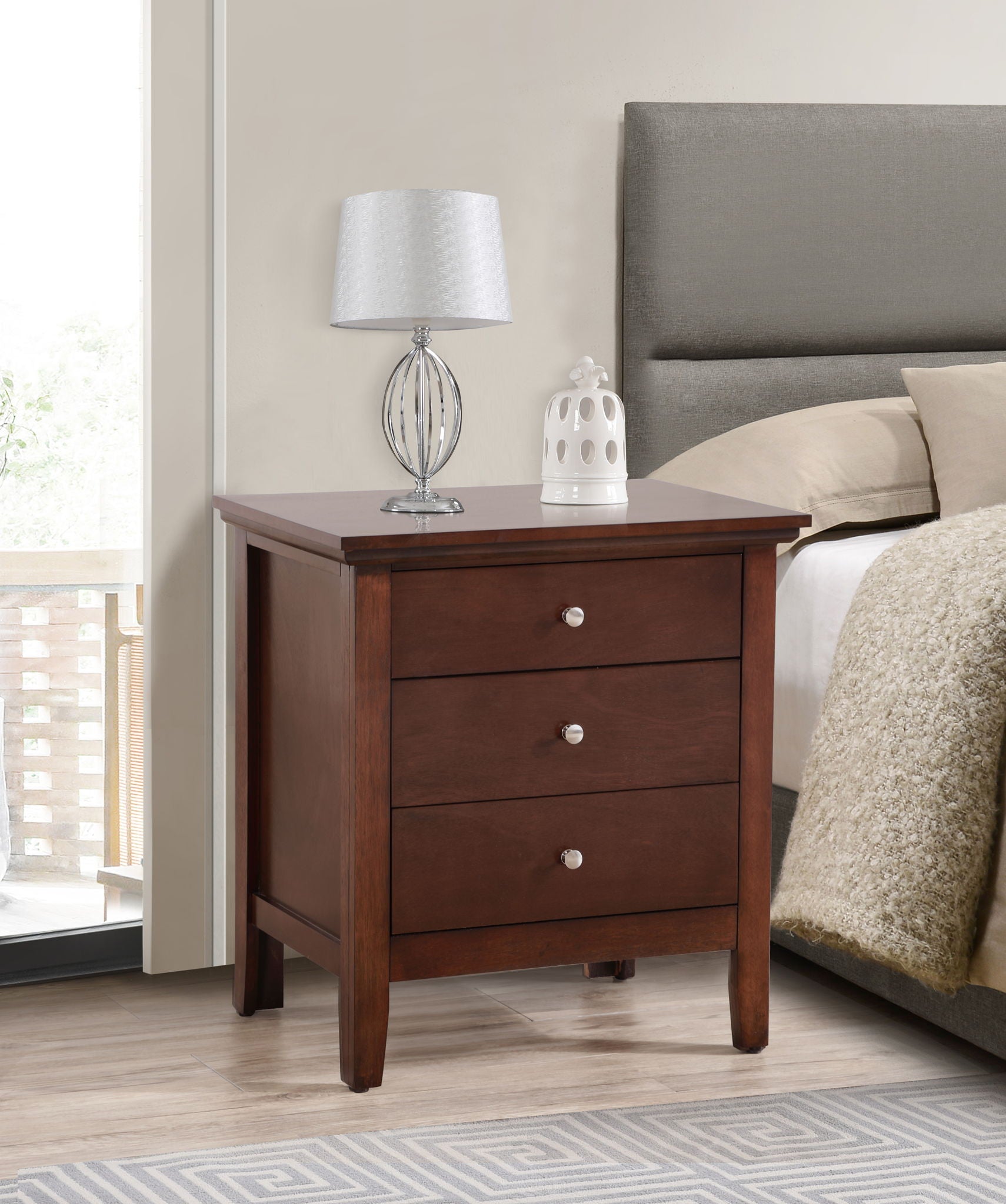 Hammond - 3 Drawer Nightstand - Best Buy Furniture
