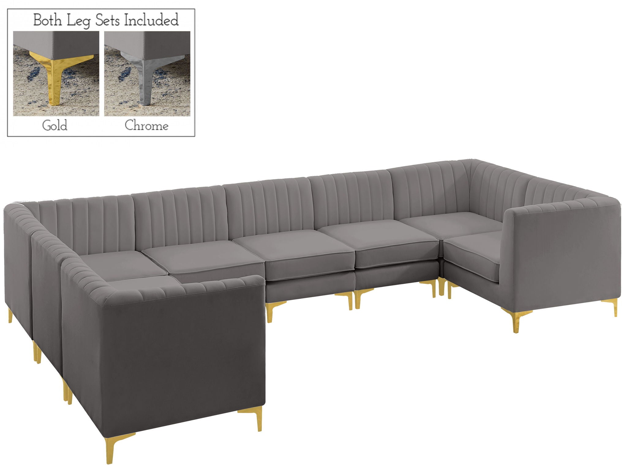 Alina - 8 Piece Modular U-Shaped Sectional - Best Buy Furniture